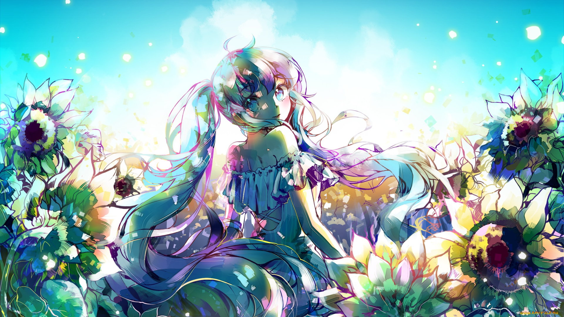 аниме, vocaloid, hatsune, miku