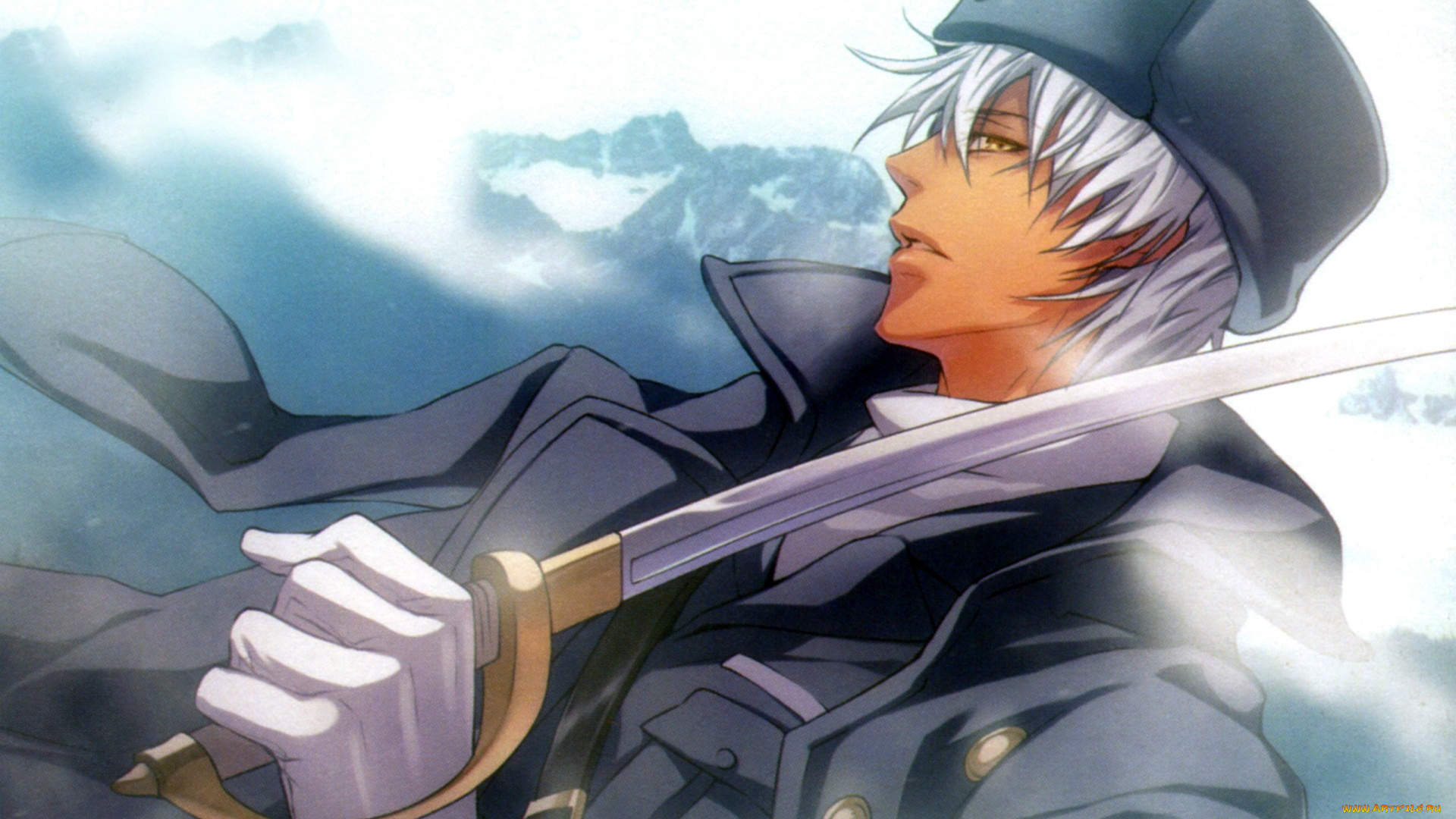 аниме, wand, of, fortune, art, kagerou, usuba, wand, of, fortune, visual, novel, bilal, asad, сабля, форма, шапка, перчатки, зима