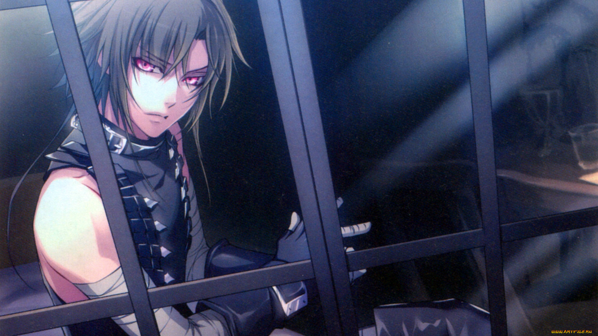 аниме, wand, of, fortune, art, kagerou, usuba, wand, of, fortune, alvaro, garay, парень, красные, глаза, решётка