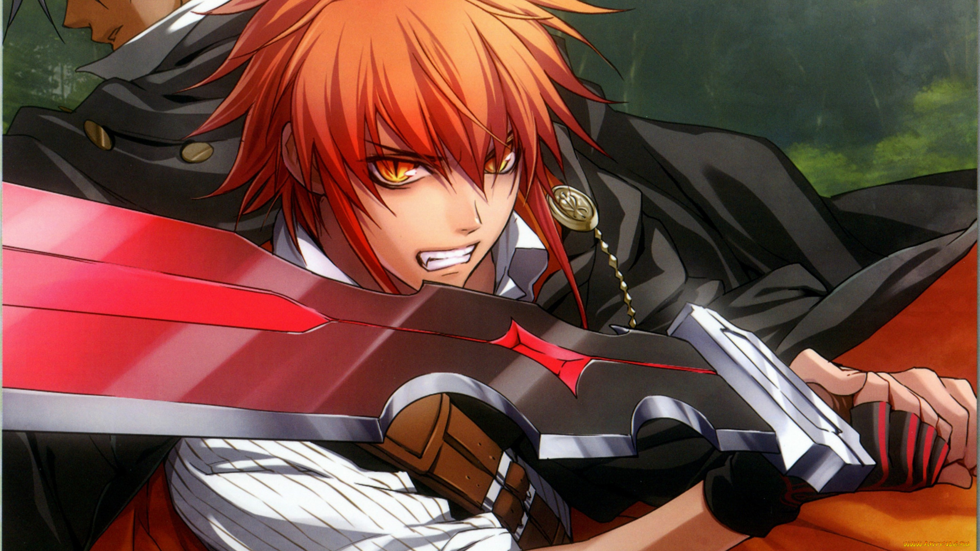 аниме, wand, of, fortune, art, kagerou, usuba, wand, of, fortune, visual, novel, bilal, asad, lagi, el, nagil, жезл, фортуны, рыжий, меч, плащ, злость, двое