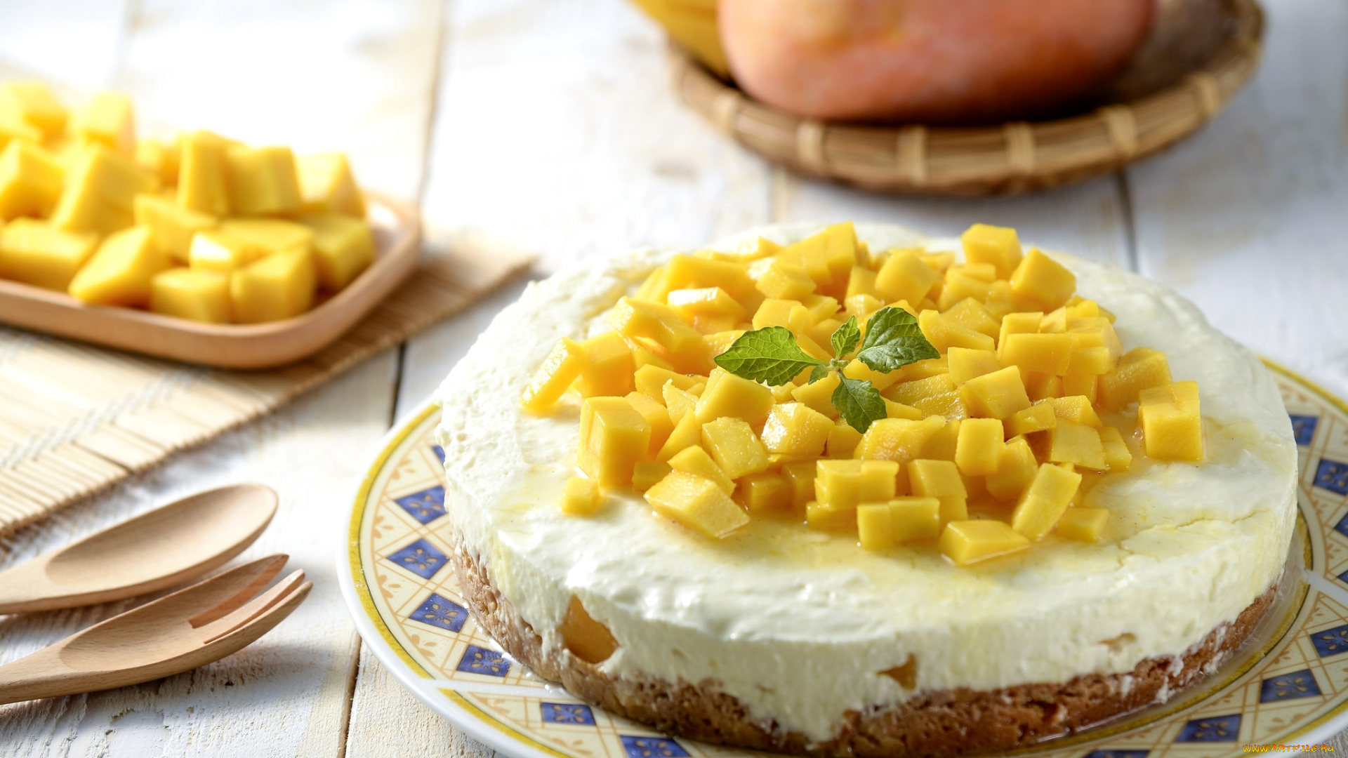 еда, пироги, манго, выпечка, пирог