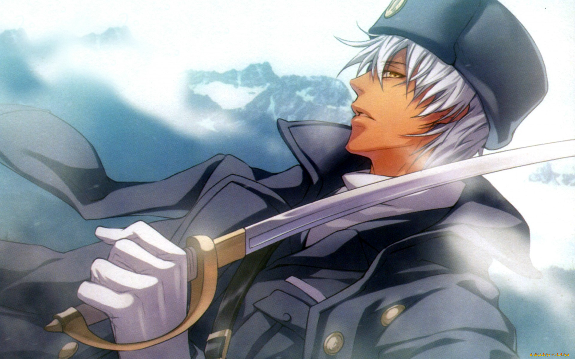 аниме, wand, of, fortune, art, kagerou, usuba, wand, of, fortune, visual, novel, bilal, asad, сабля, форма, шапка, перчатки, зима