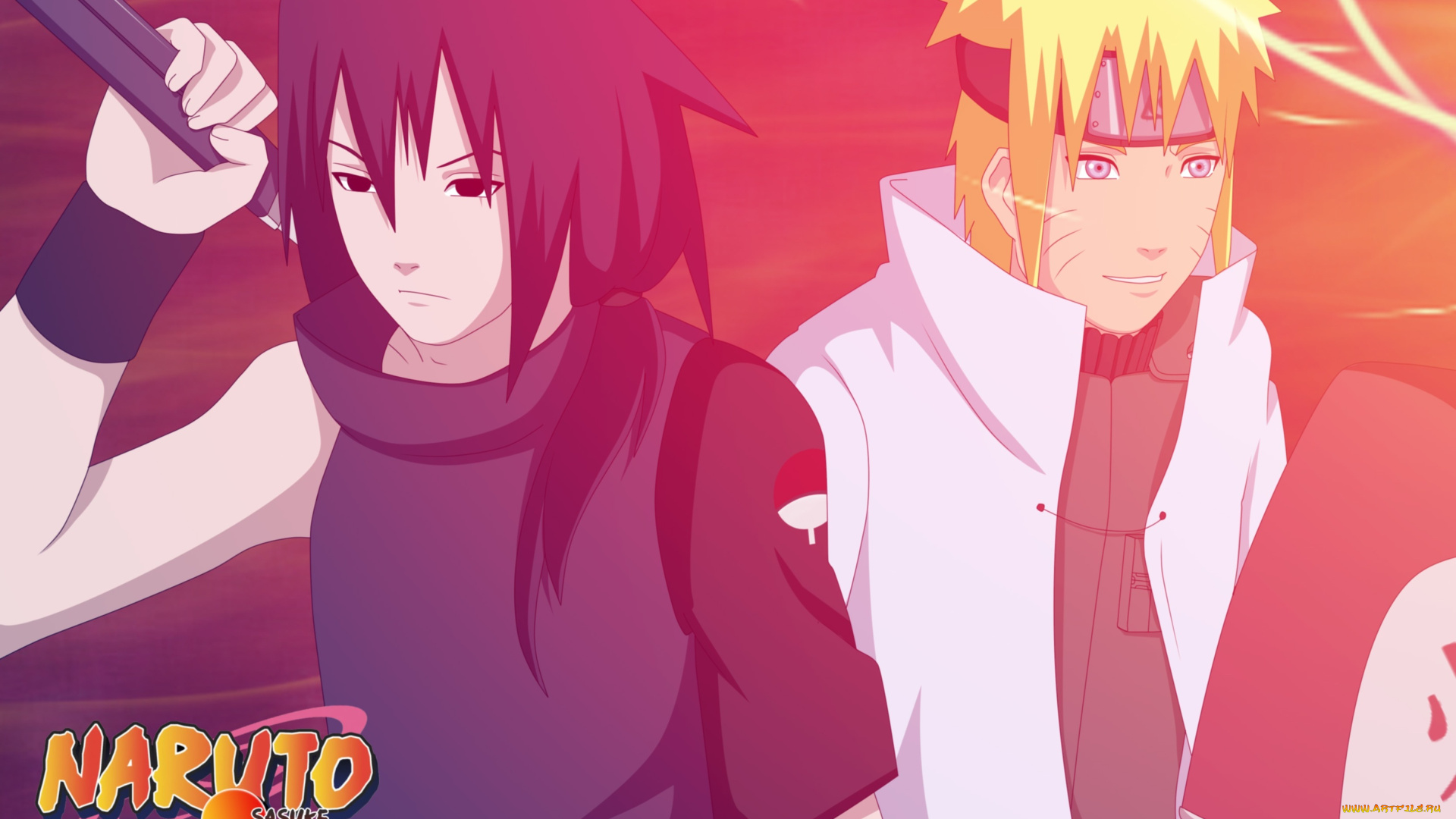 аниме, naruto, учиха, саске, узумаки, наруто, парни, оружие