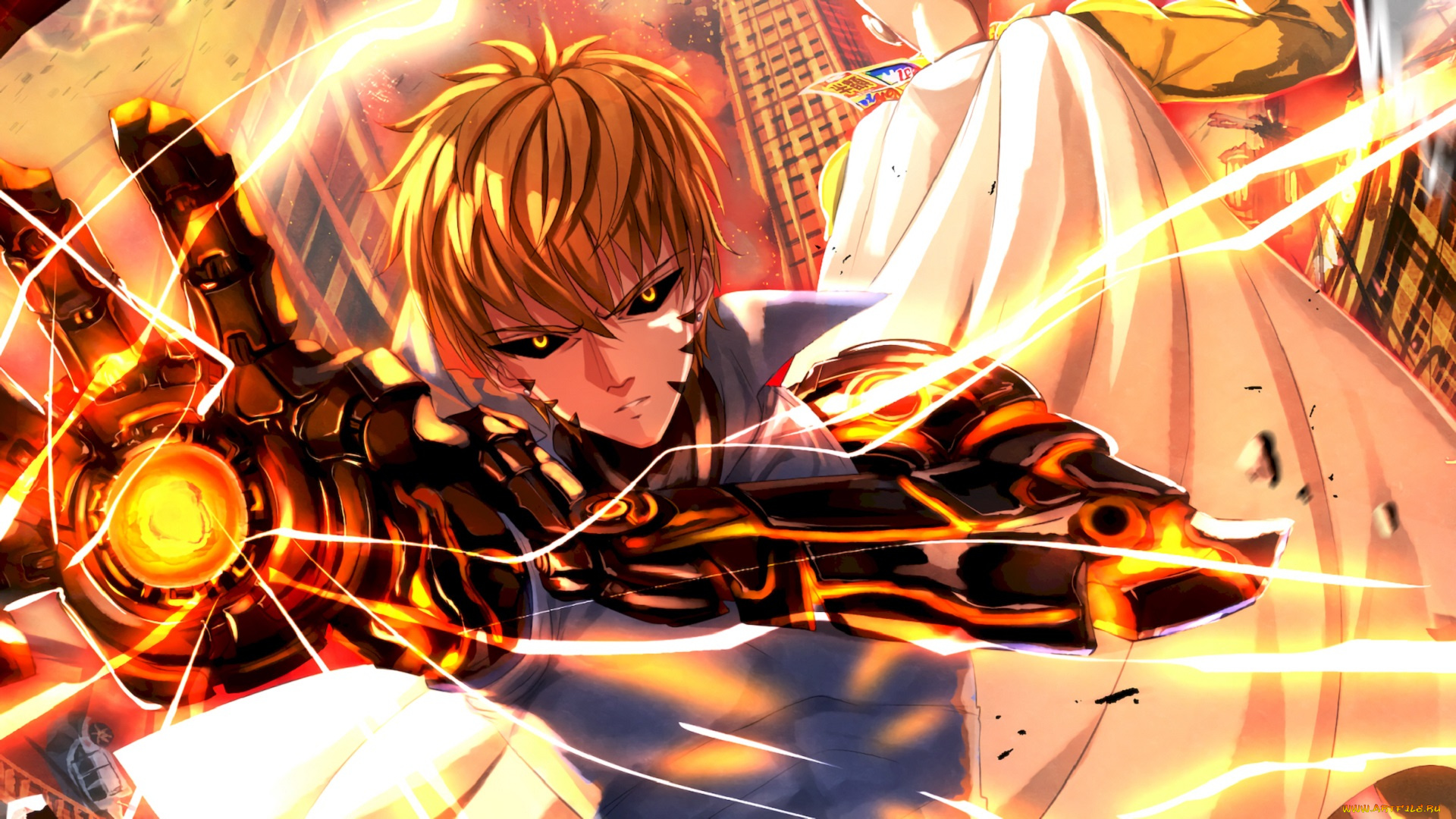 аниме, one, punch, man, генос