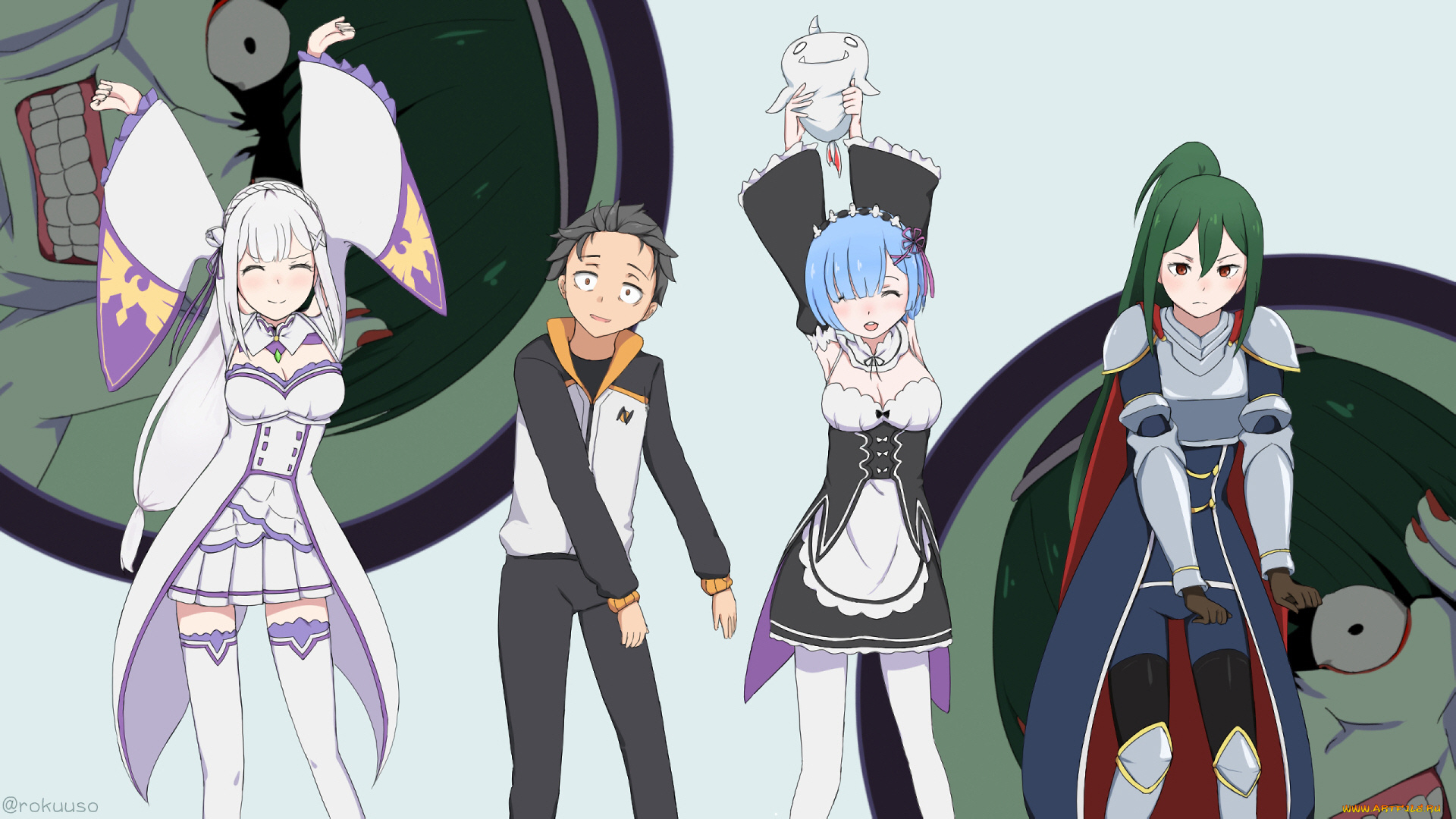 аниме, re, , zero, kara, hajimeru, isekai, seikatsu, с, нуля