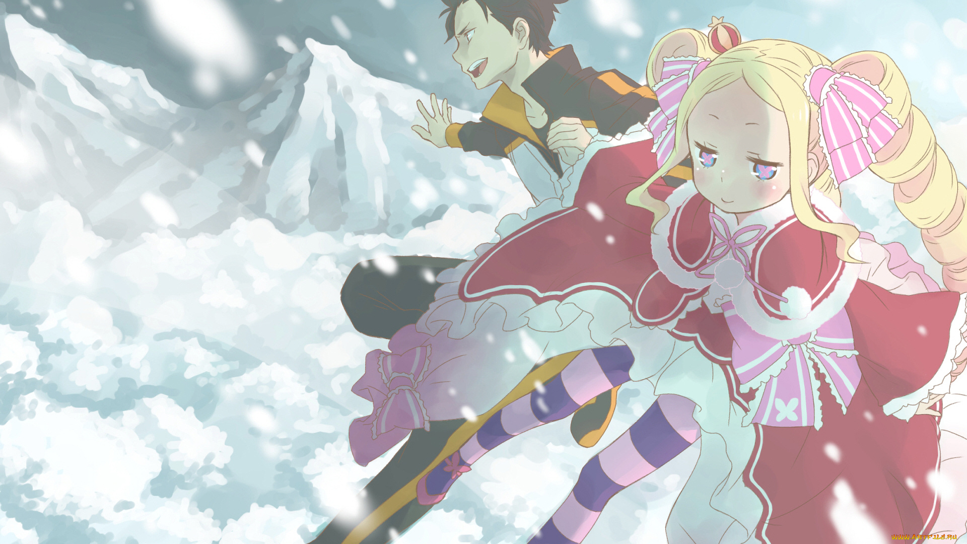 аниме, re, , zero, kara, hajimeru, isekai, seikatsu, двое