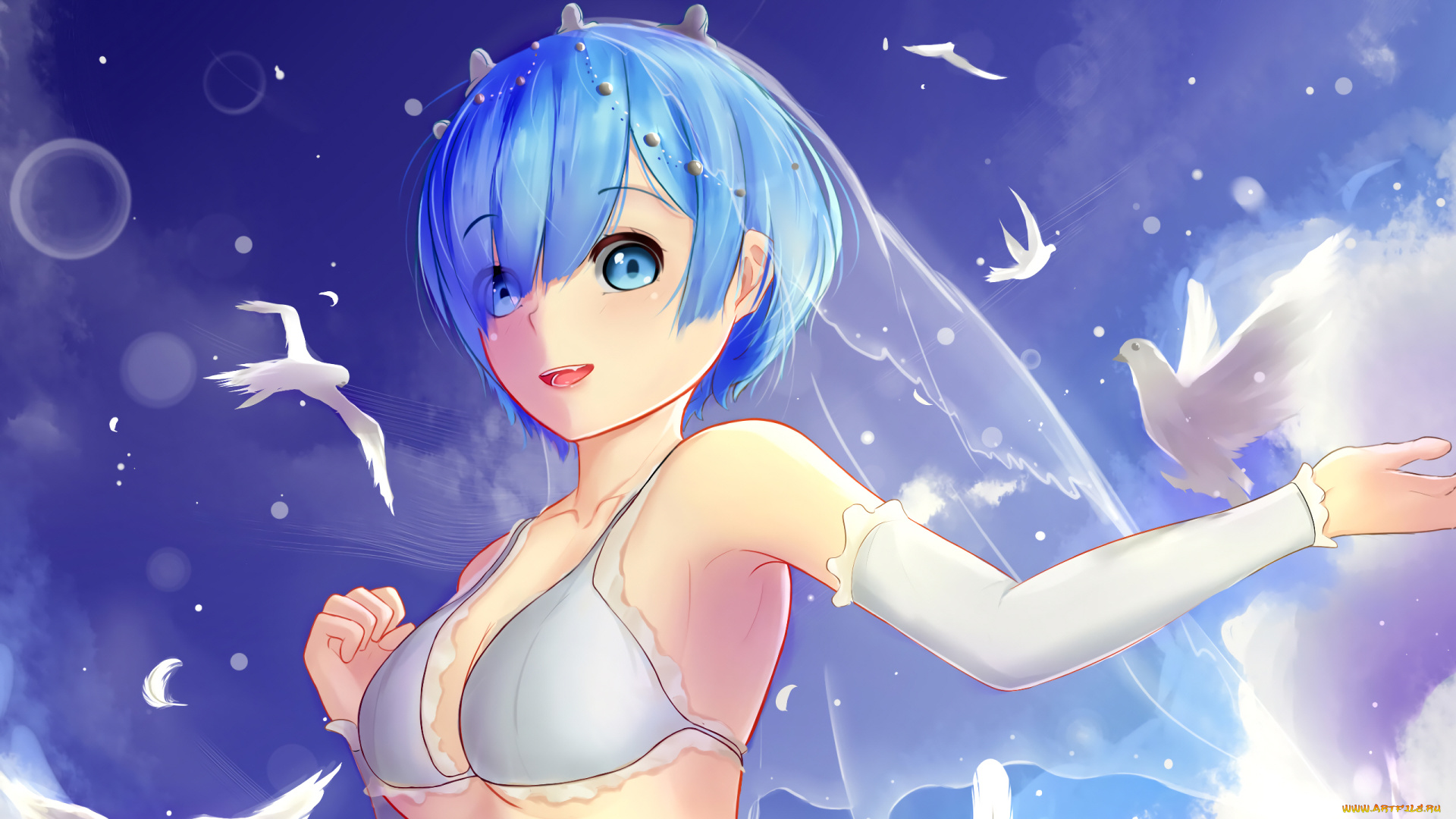 аниме, re, , zero, kara, hajimeru, isekai, seikatsu, рем