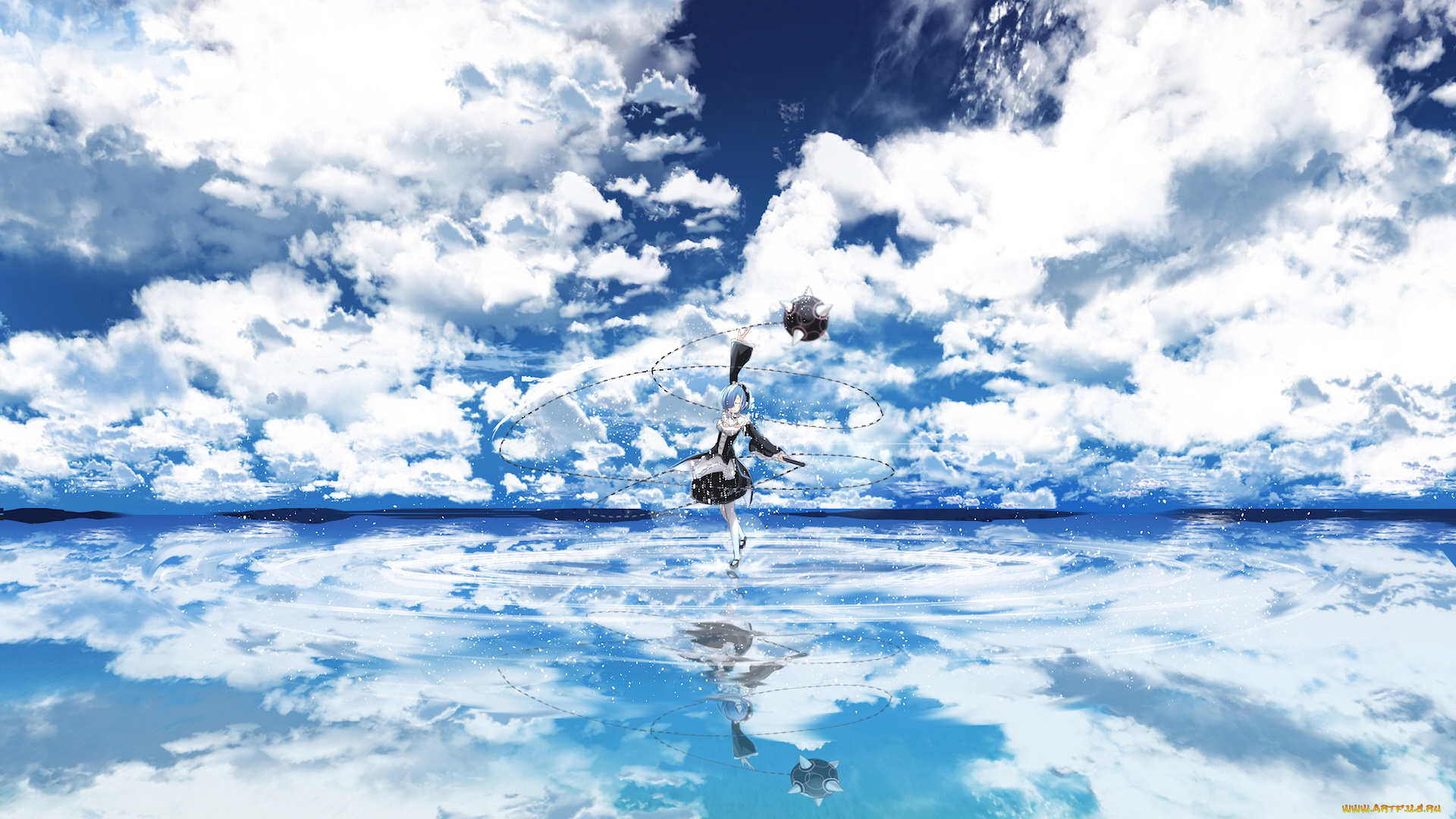 аниме, re, , zero, kara, hajimeru, isekai, seikatsu, рем