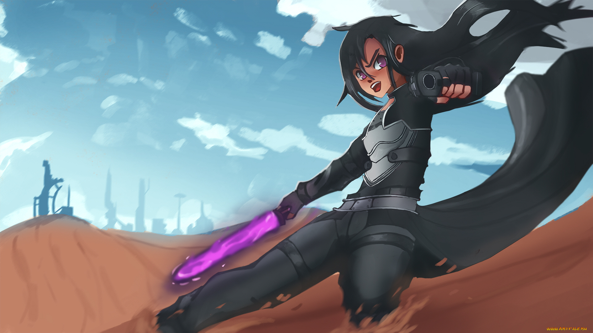 аниме, sword, art, online, кирито