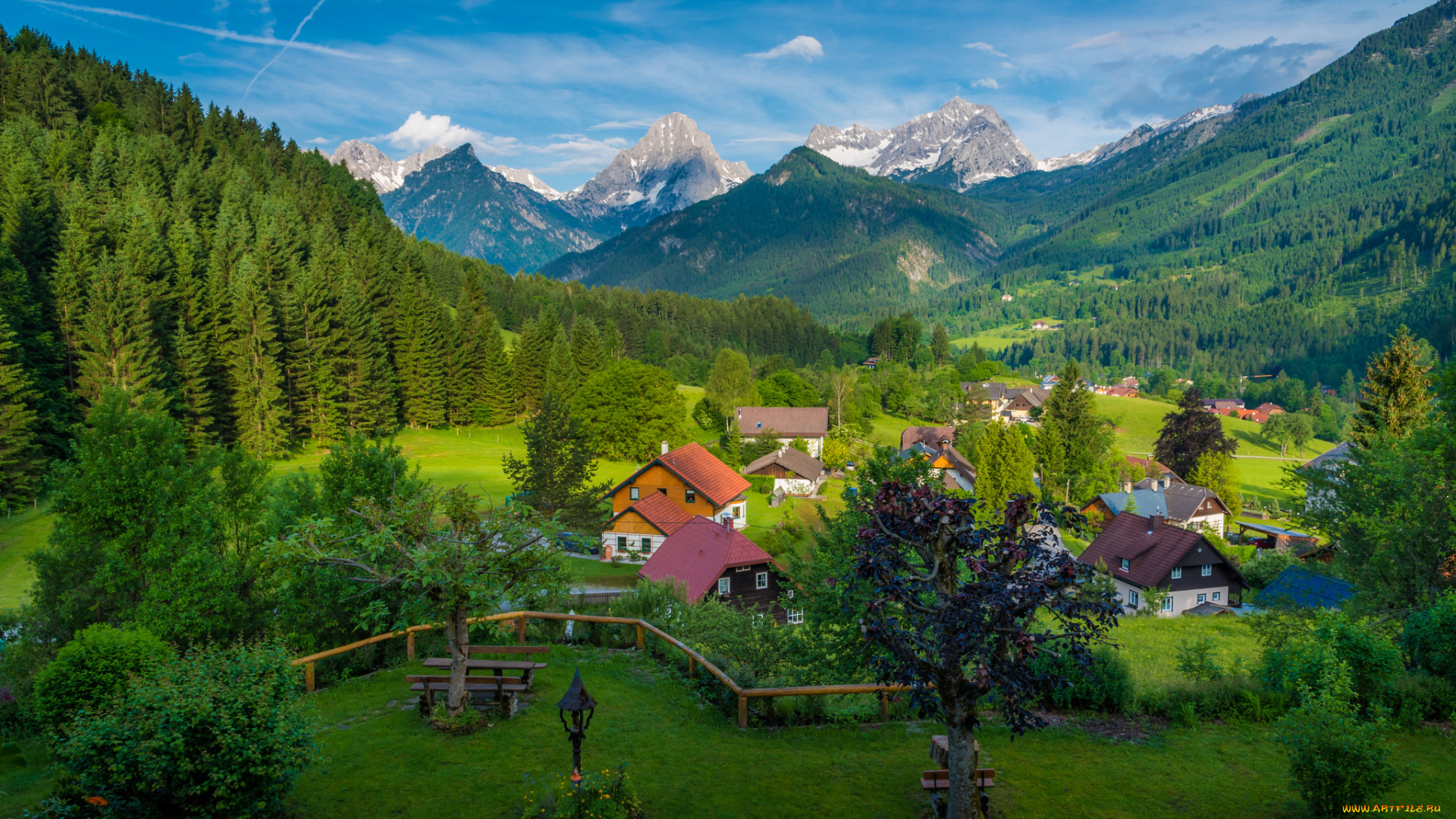 города, -, пейзажи, деревня