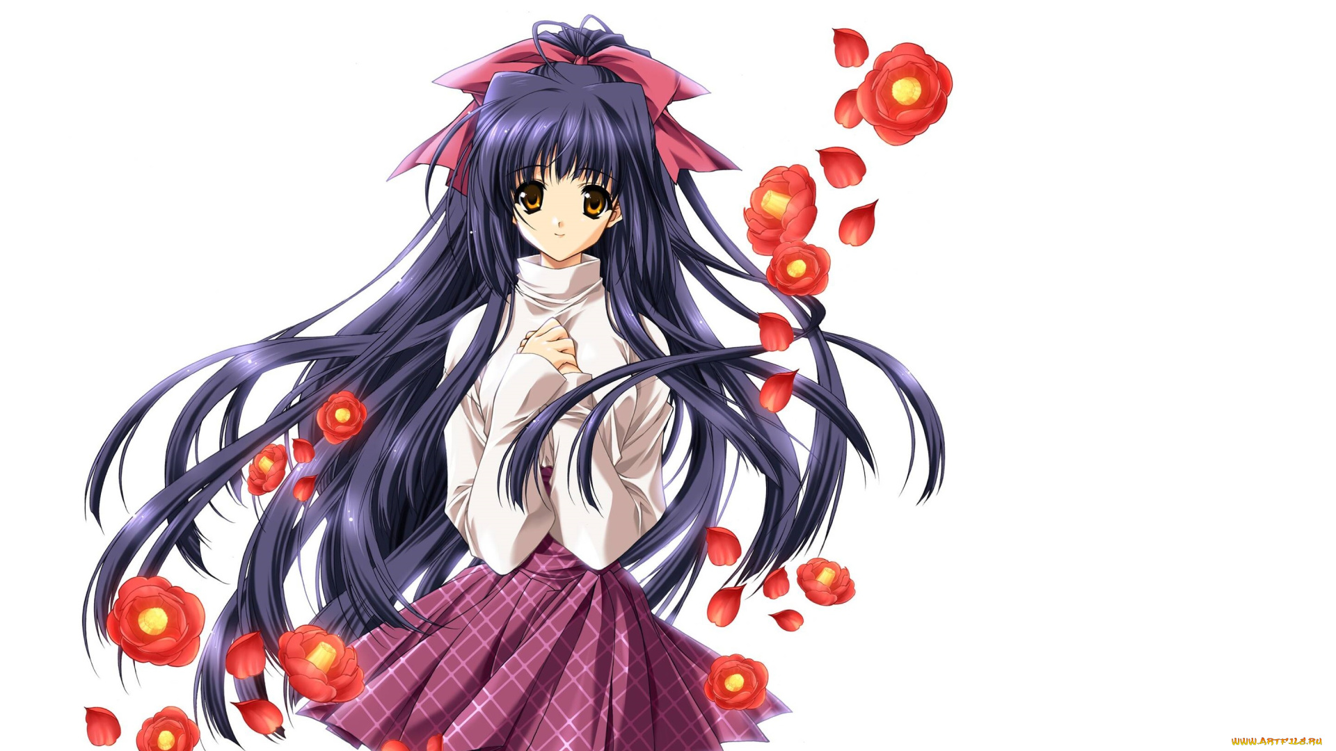 kao, no, nai, tsuki, аниме, unknown, , другое, взгляд, фон, девушка