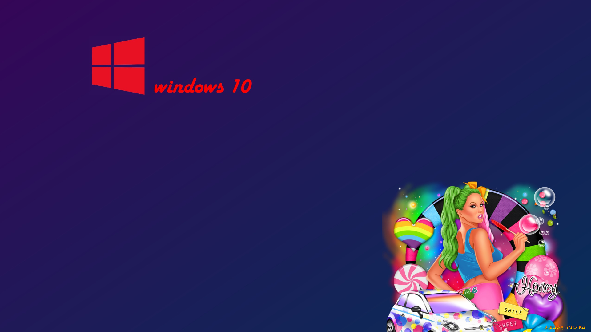 компьютеры, windows, , 10, фон, логотип