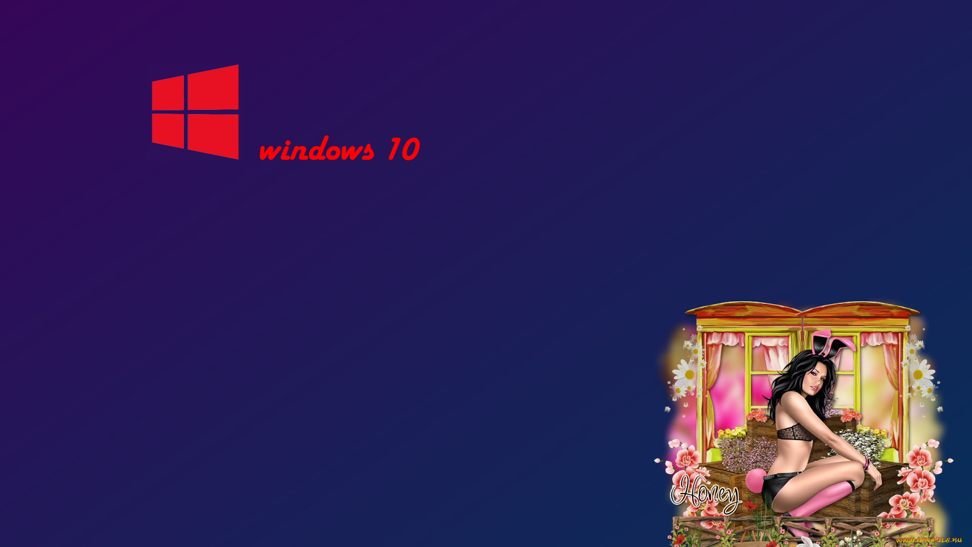 компьютеры, windows, , 10, логотип, фон