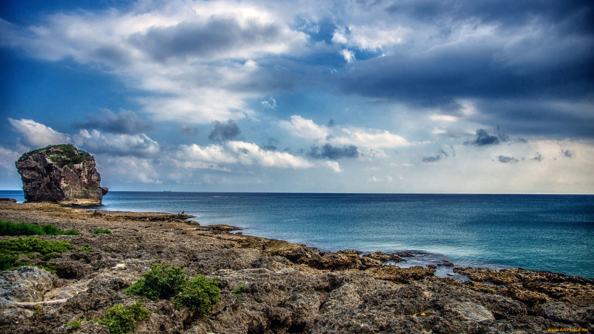 природа, побережье, море, камни, скалы