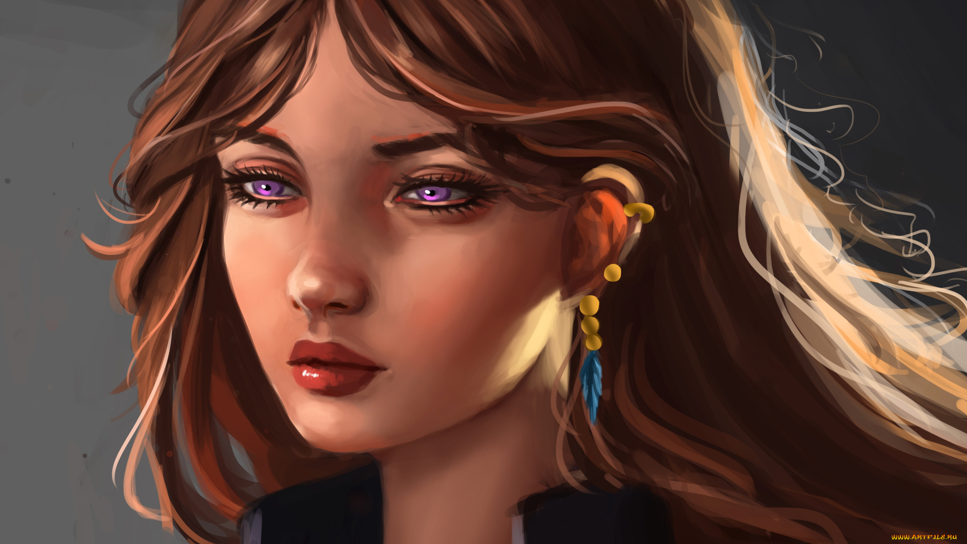 рисованное, люди, арт, девушка, by, whails