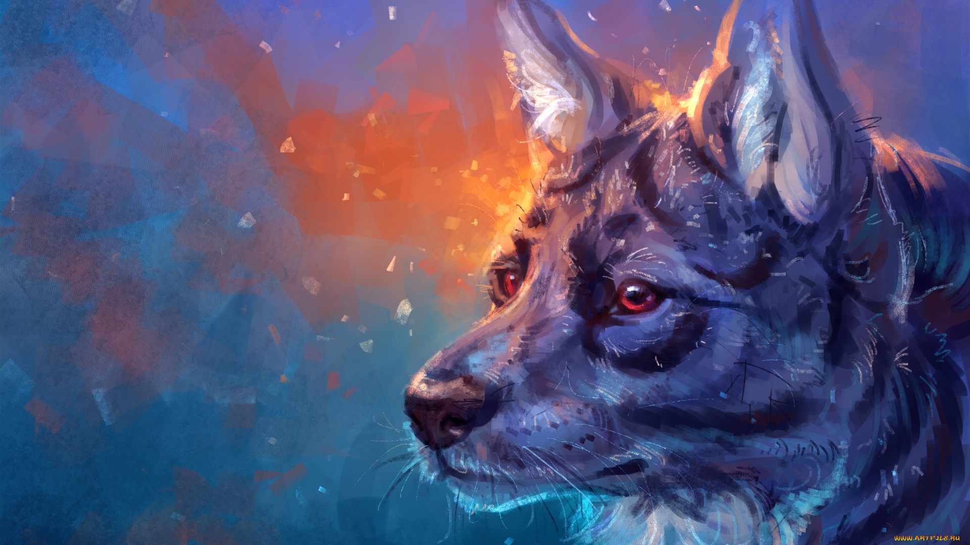 рисованное, животные, , собаки, фон, собака