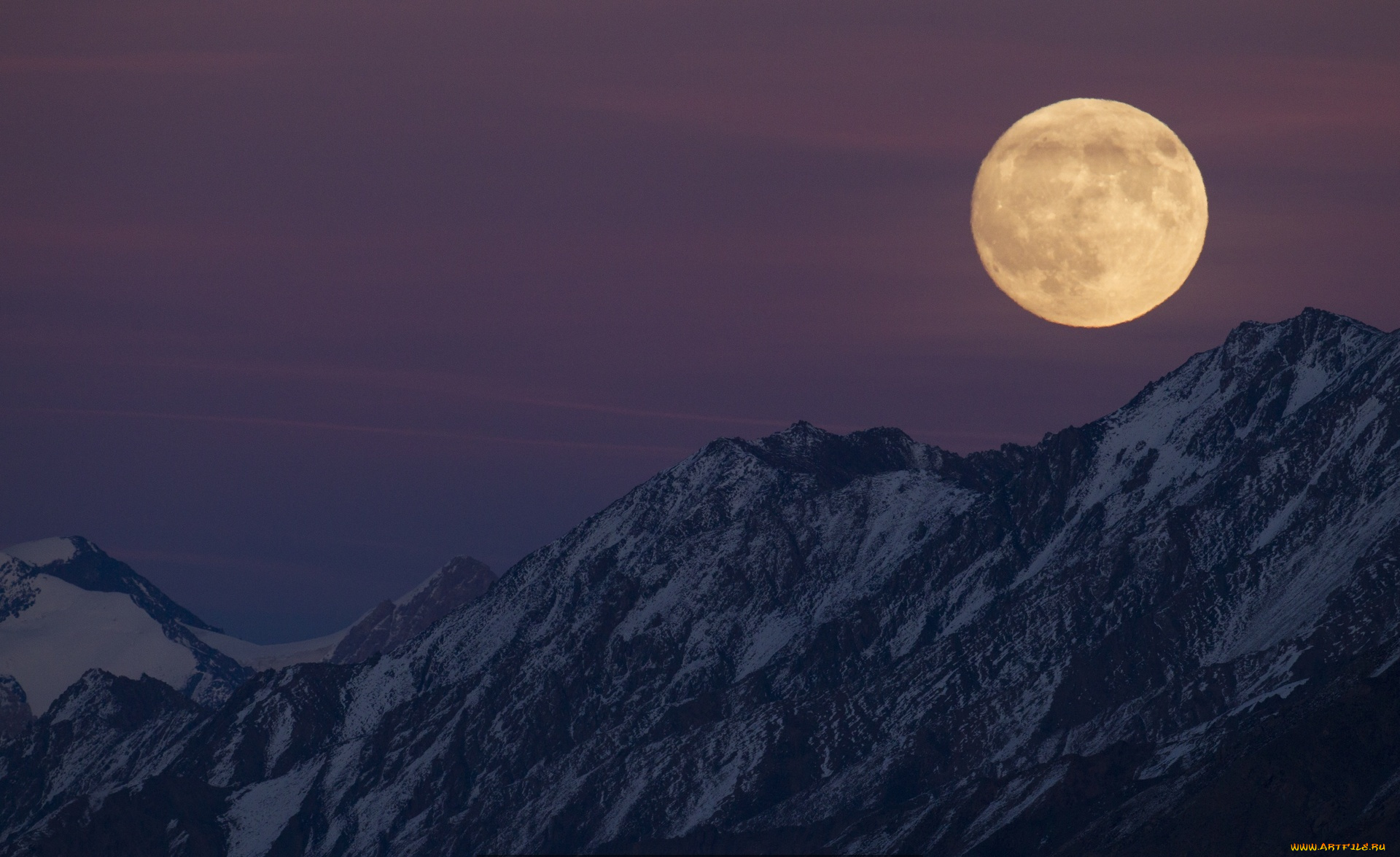 хребет, ак-шырак, , сарычат-эрташский, заповедник, , тянь-шань, , киргизия, природа, горы, снег, скалы, луна, небо