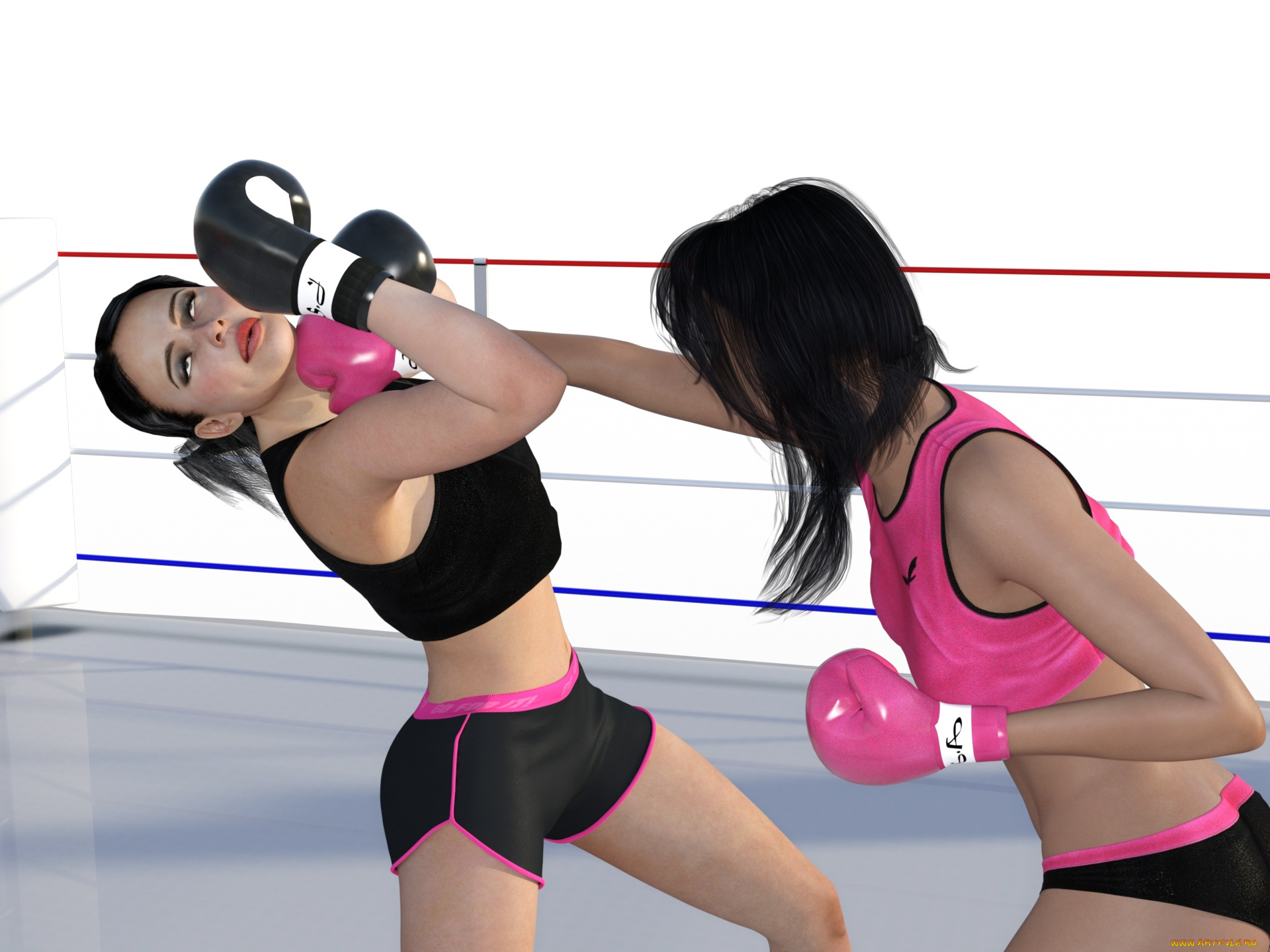 3д, графика, спорт, , sport, бокс, фон, взгляд, девушки