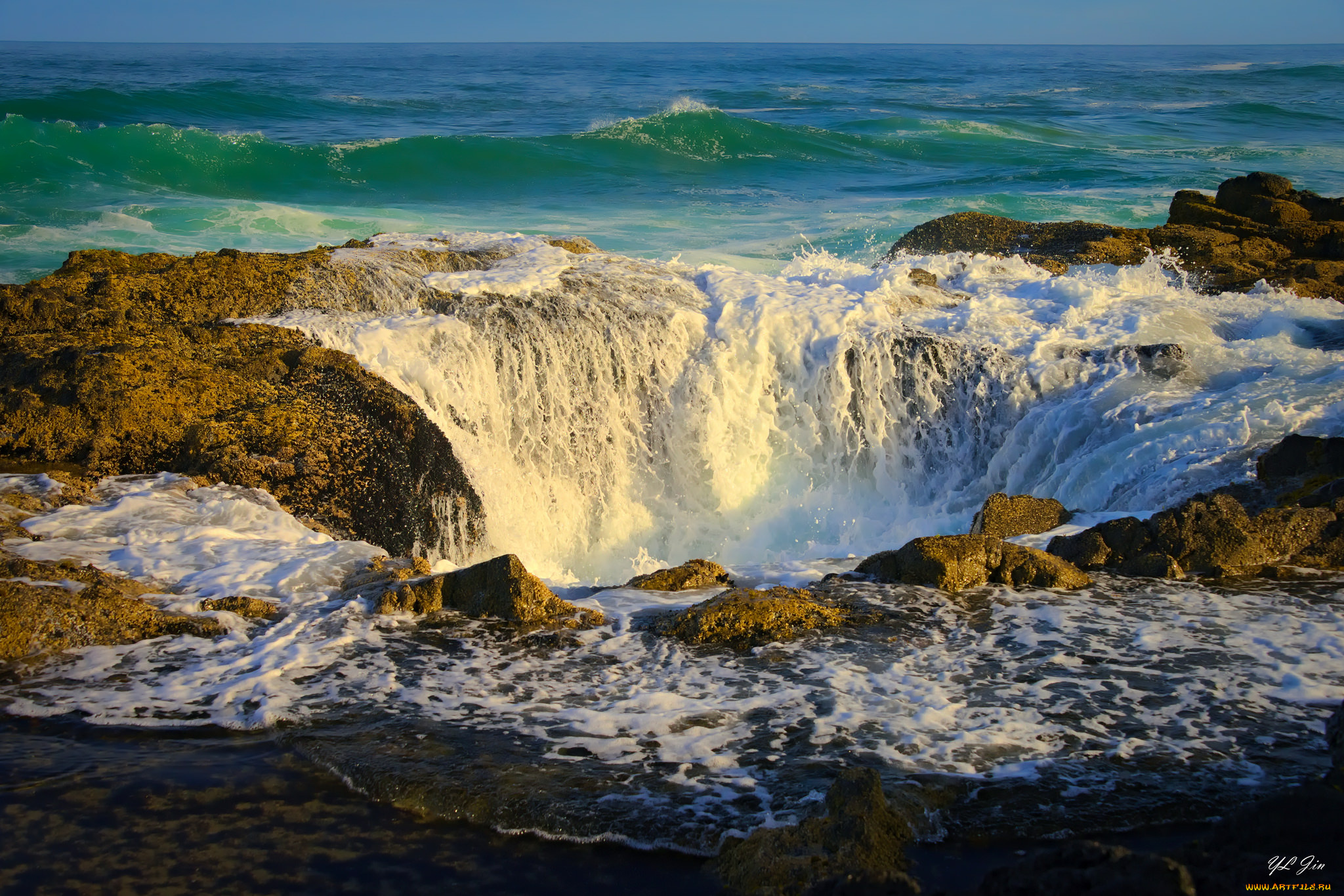 природа, побережье, простор