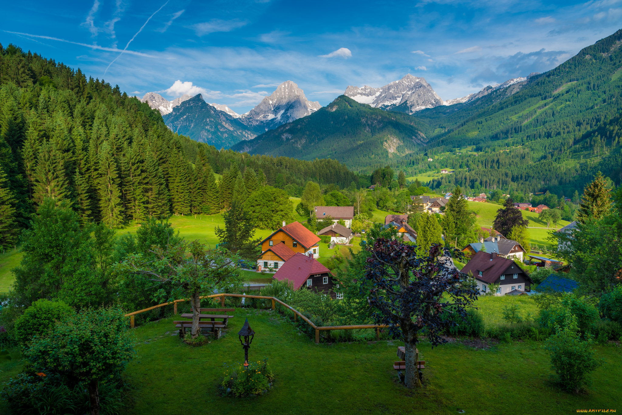 города, -, пейзажи, деревня