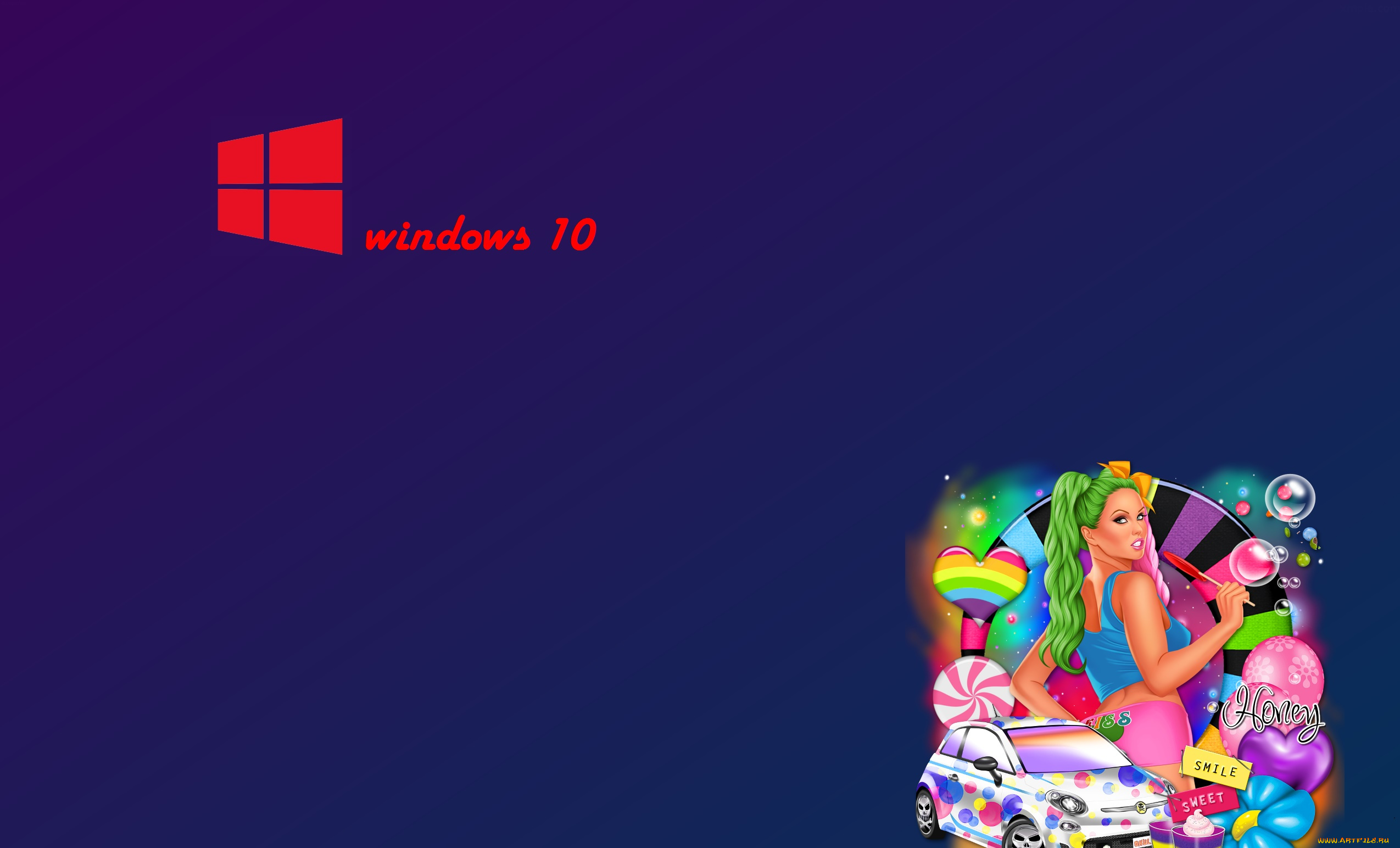 компьютеры, windows, , 10, фон, логотип