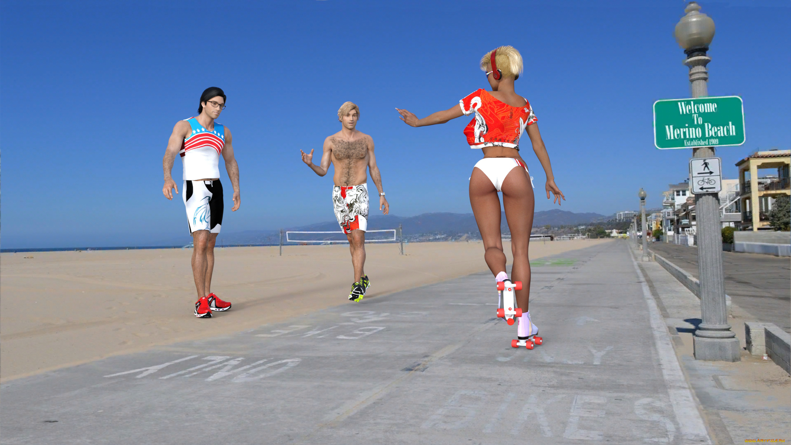 3д, графика, люди, , people, взгляд, девушка, парни, фон