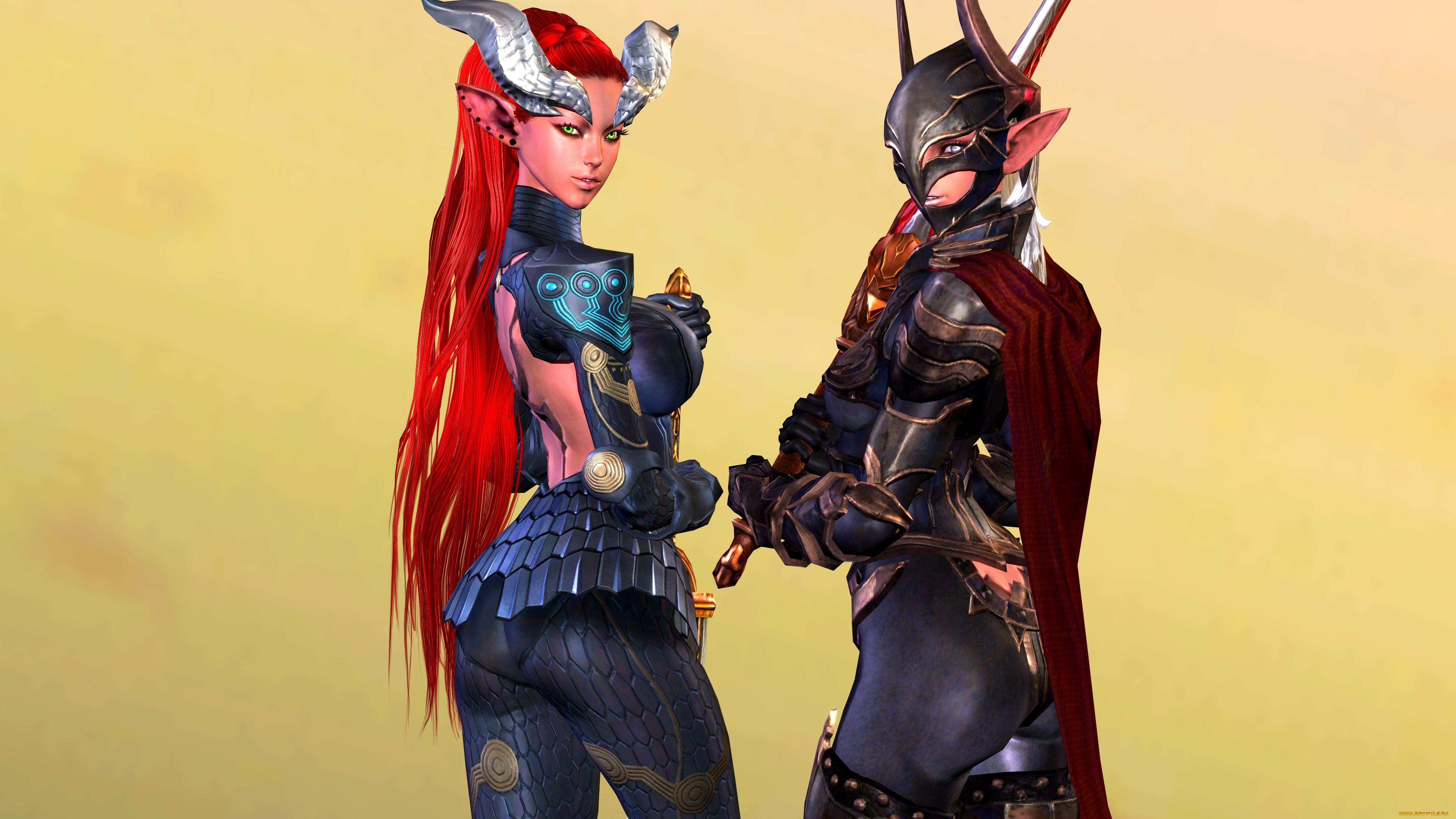 3д, графика, существа, , creatures, фон, взгляд, девушки