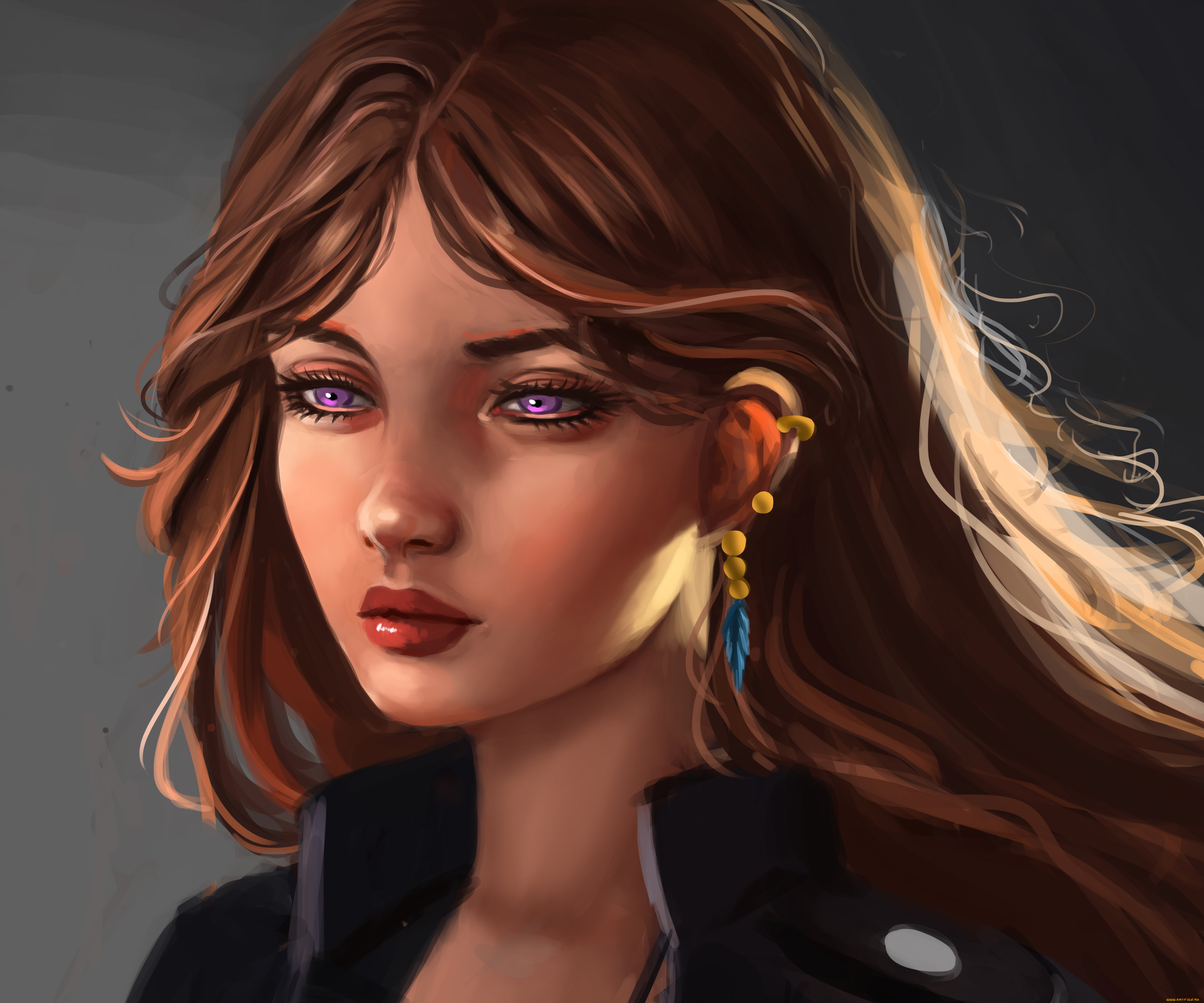 рисованное, люди, арт, девушка, by, whails