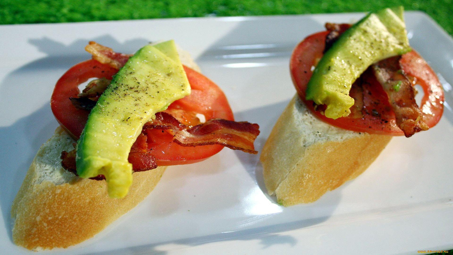 еда, бутерброды, , гамбургеры, , канапе, авокадо, бекон
