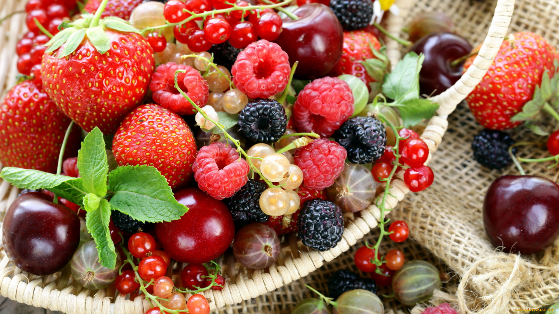 еда, фрукты, , ягоды, вишня, ежевика, крыжовник, клубника, ягоды, малина