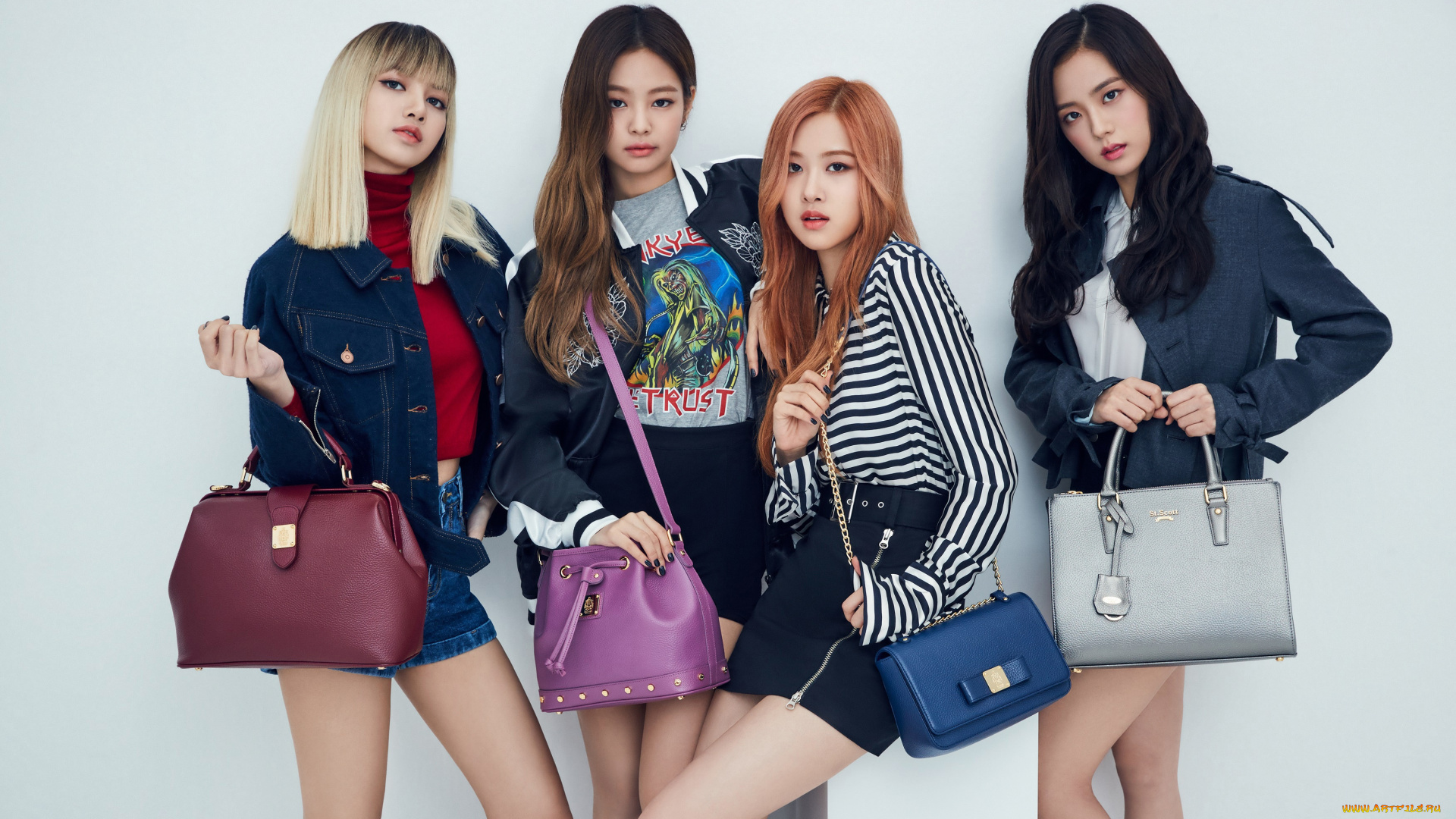 музыка, -временный, взгляд, девушки, фон, корея, группа, black, pink