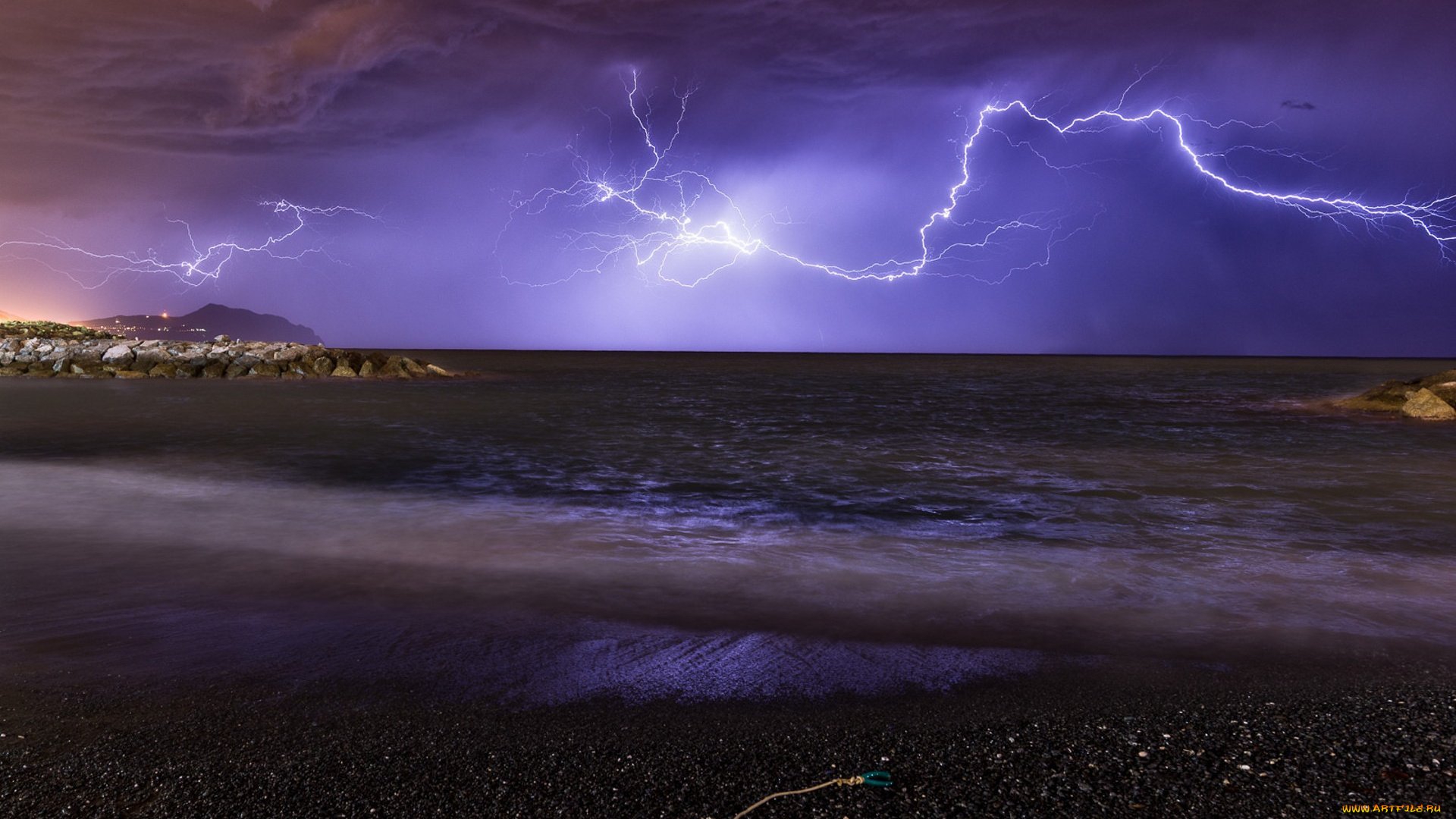 природа, молния, , гроза, простор