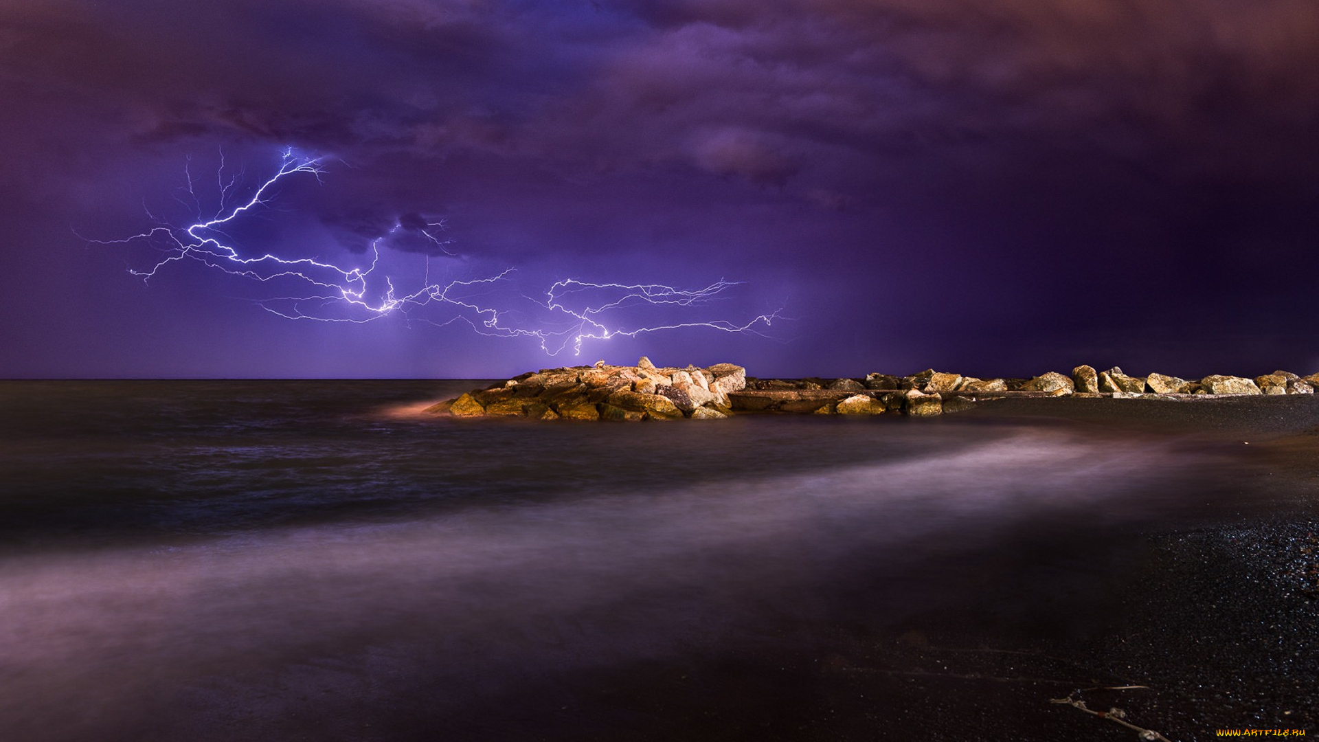 природа, молния, , гроза, простор