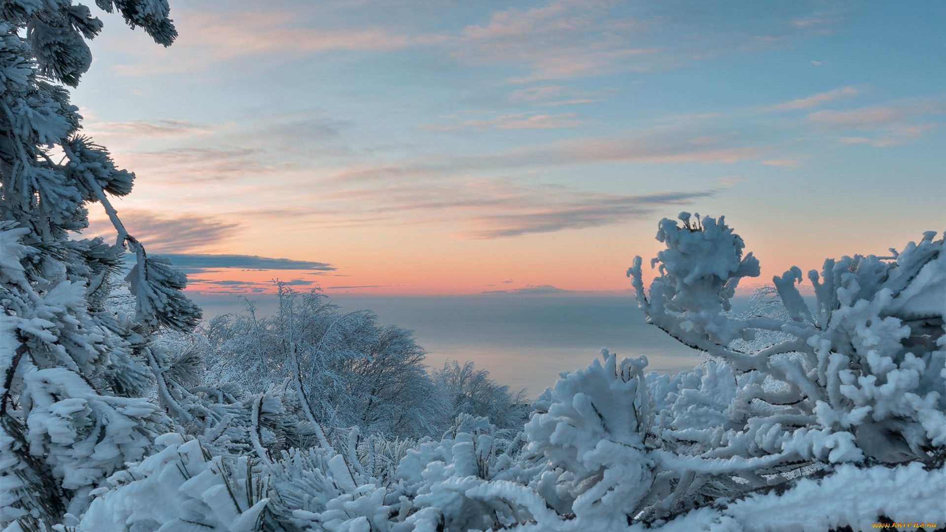 природа, зима, простор