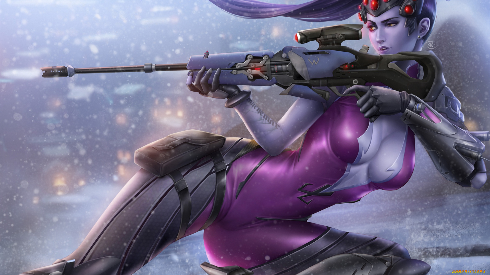 видео, игры, overwatch, девушка, убийца, widowmaker