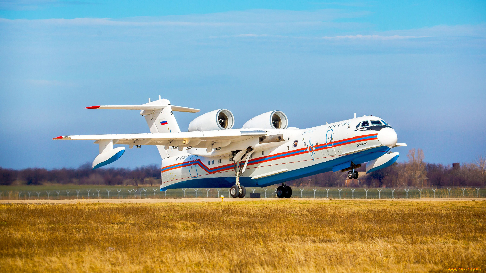 бе-, 200чс, авиация, самолёты, амфибии, аэродром, взлёт, амфибия, самолёт, бе-, 200чс