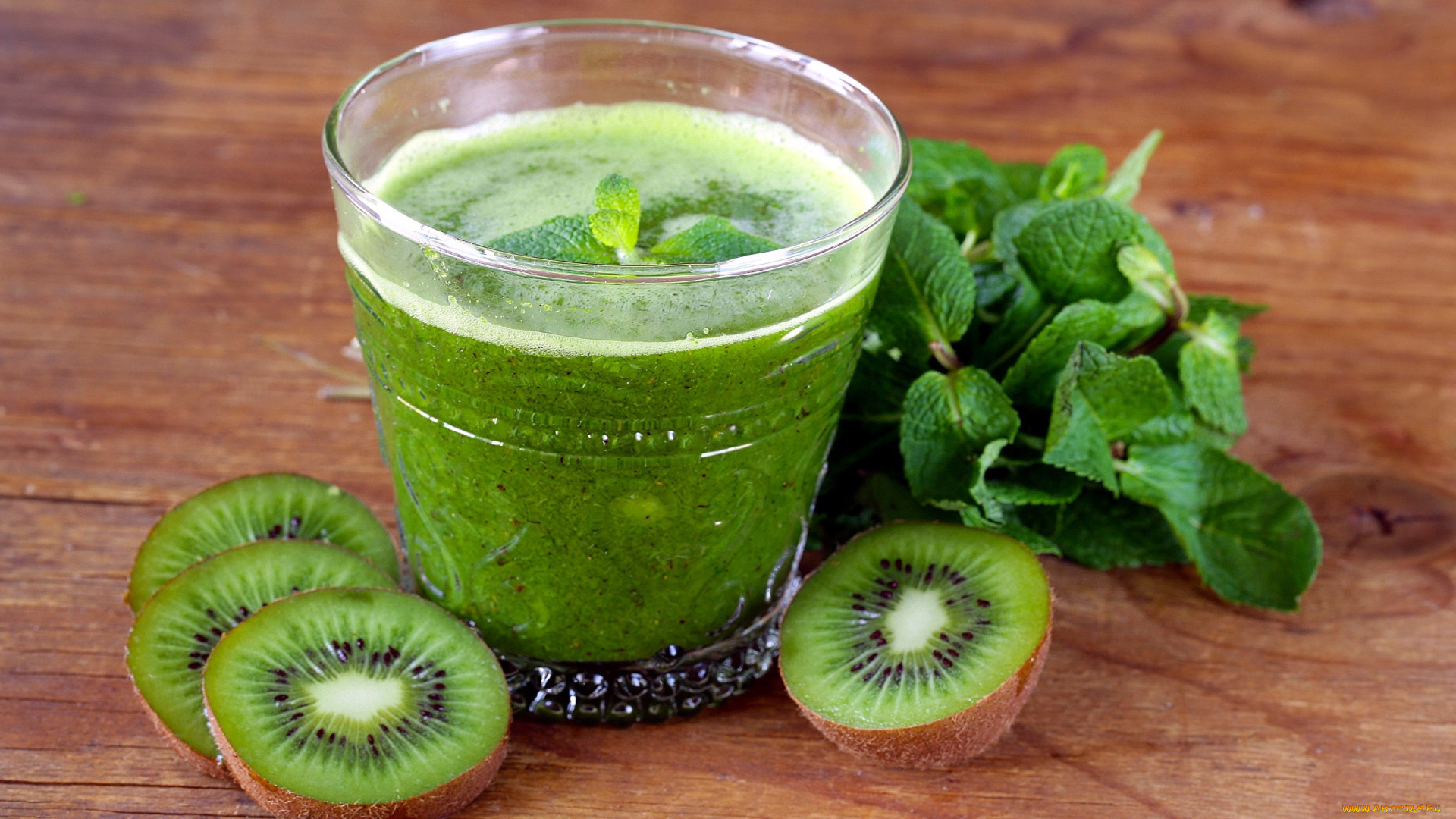 еда, напитки, смузи, мята, киви