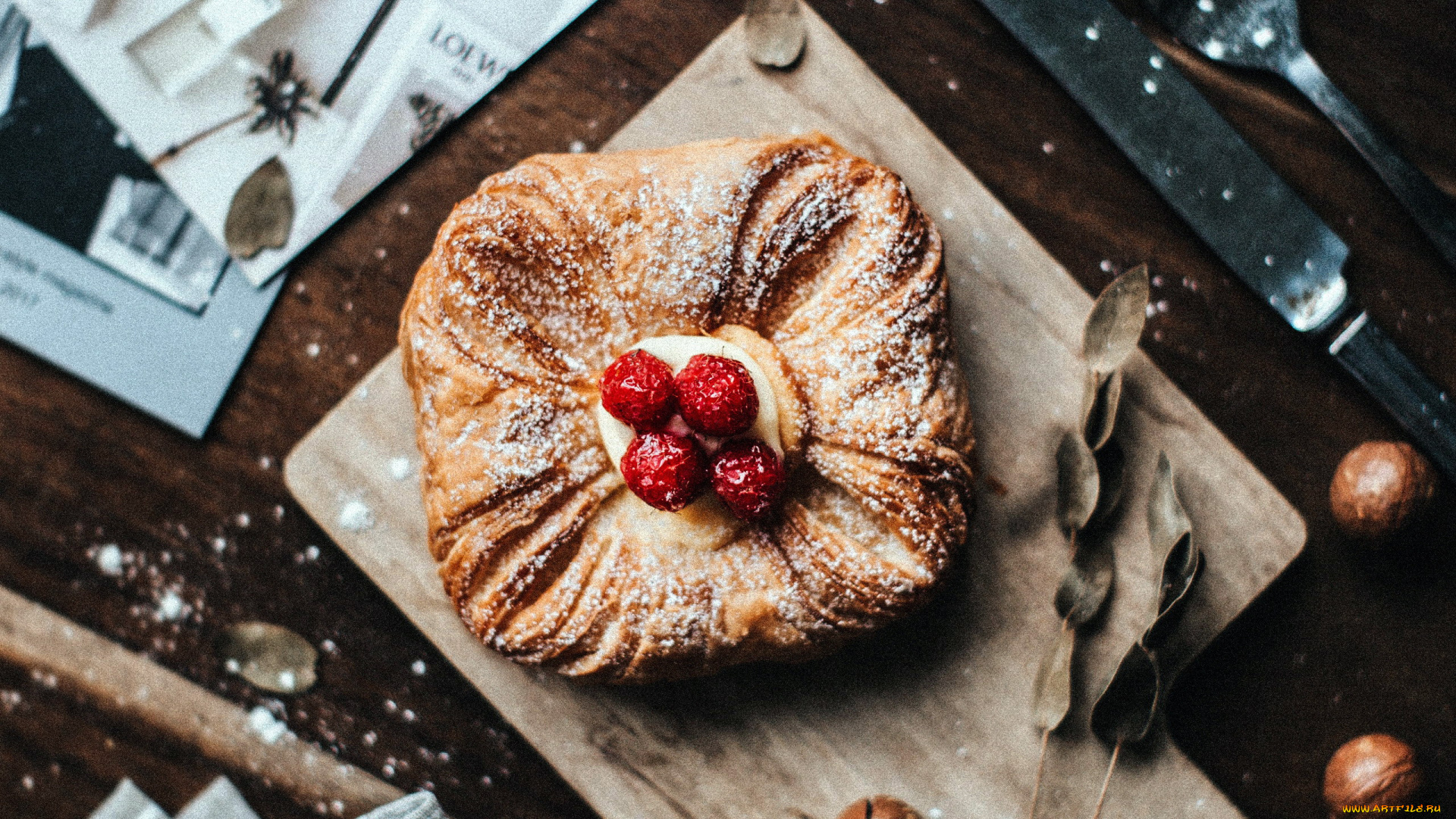 еда, пироги, клубника, пирог