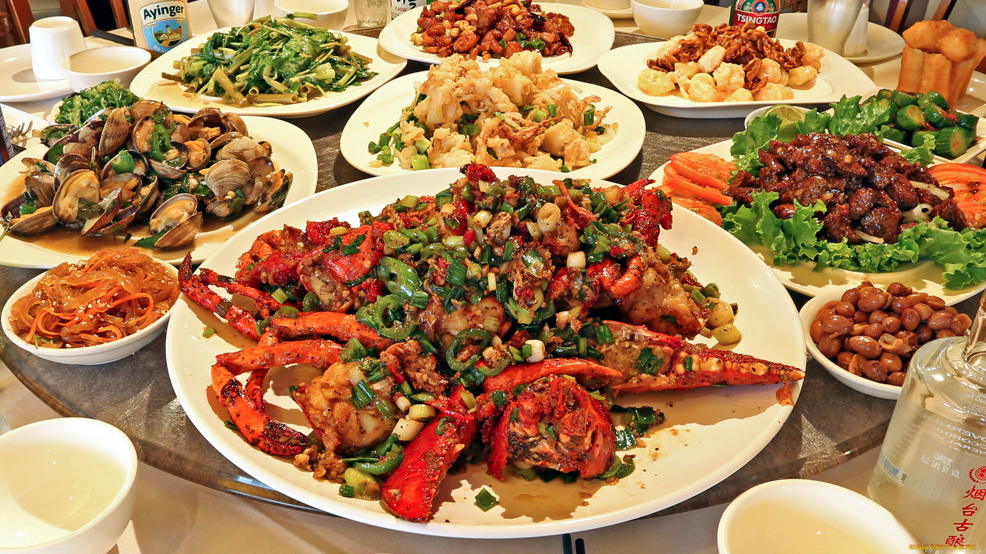 еда, разное, закуски, морепродукты, салаты