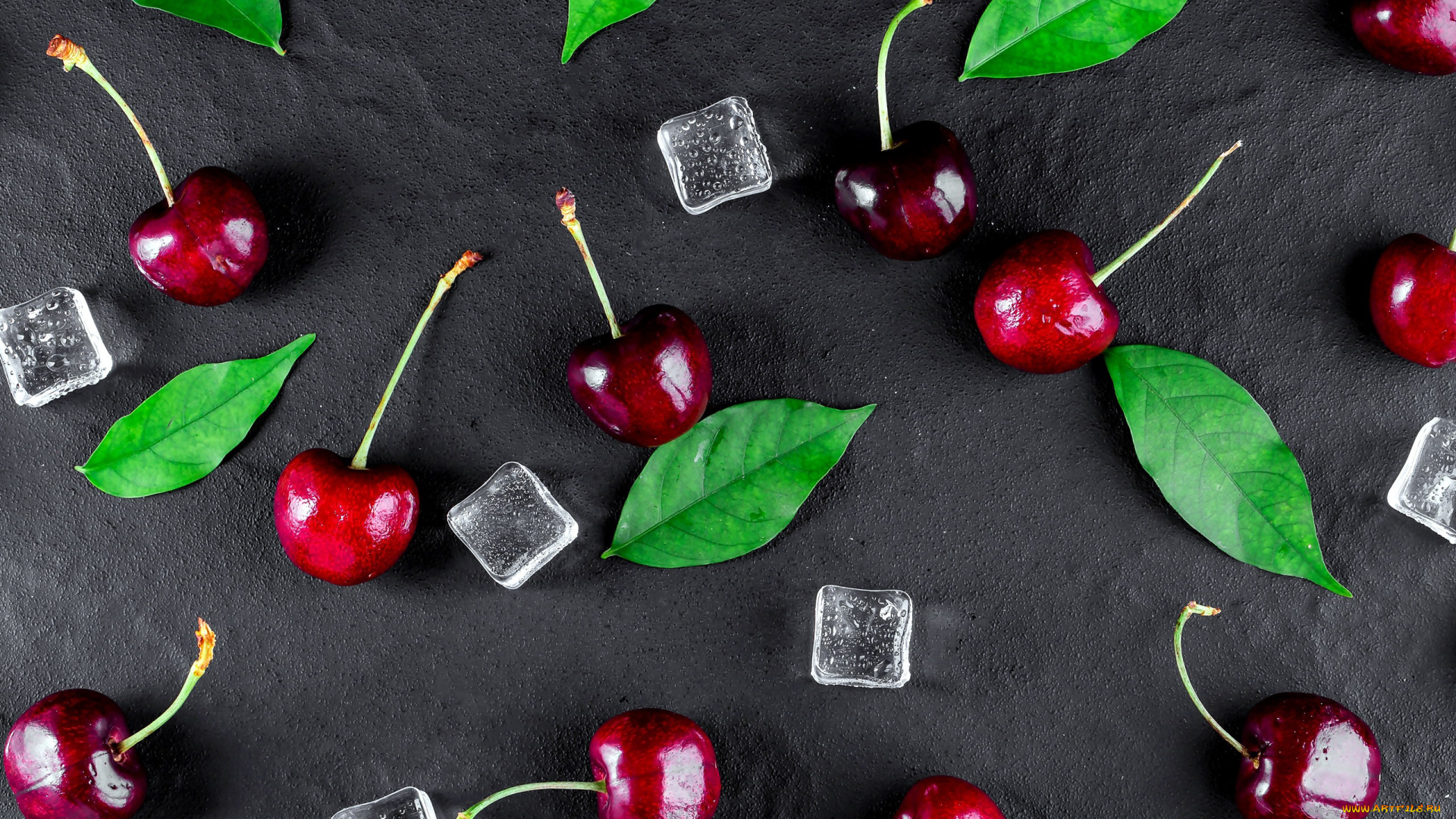 еда, вишня, , черешня, черешня, лед, ягоды