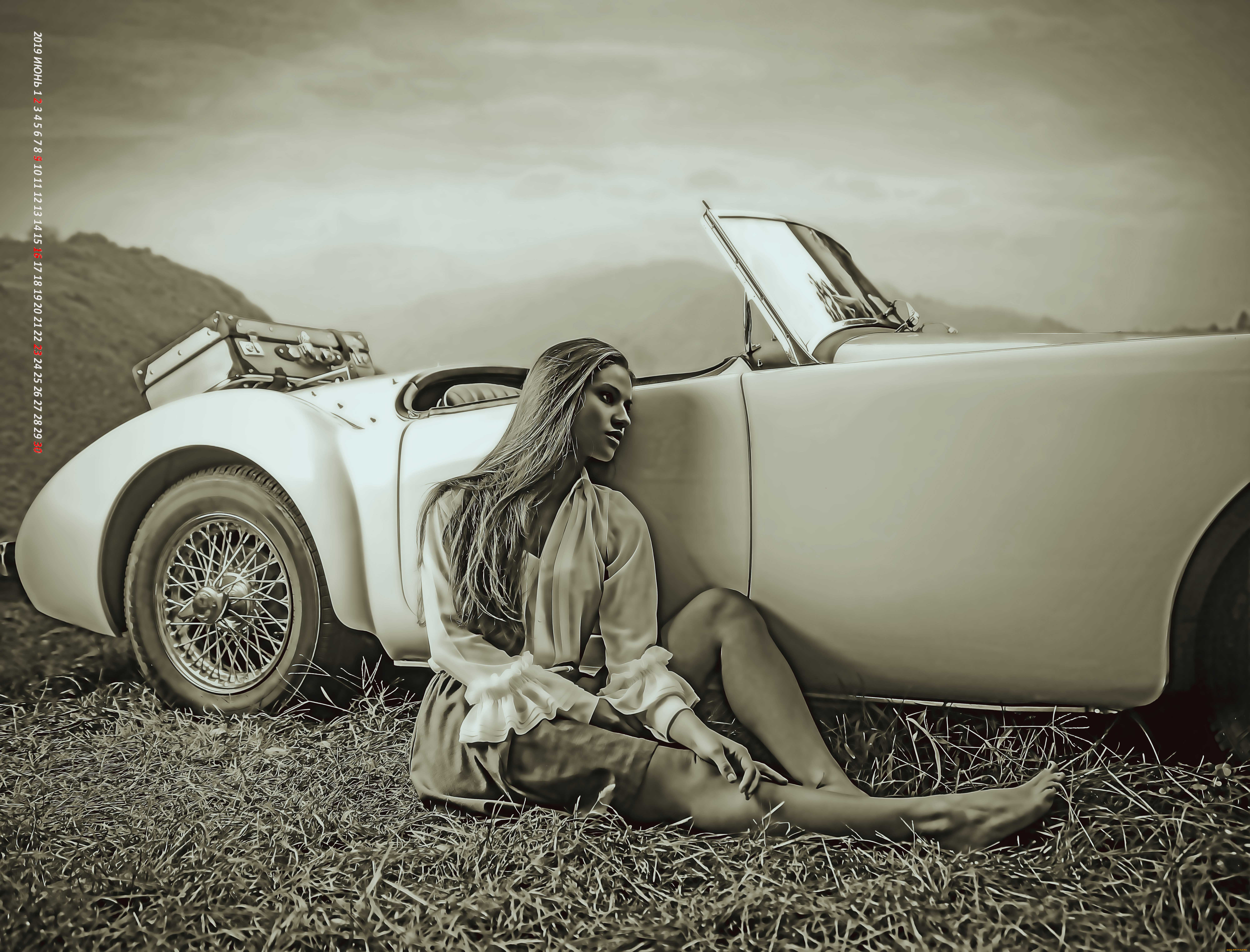 календари, компьютерный, дизайн, женщина, сидеть, calendar, 2019, автомобиль, чемодан, машина, девушка