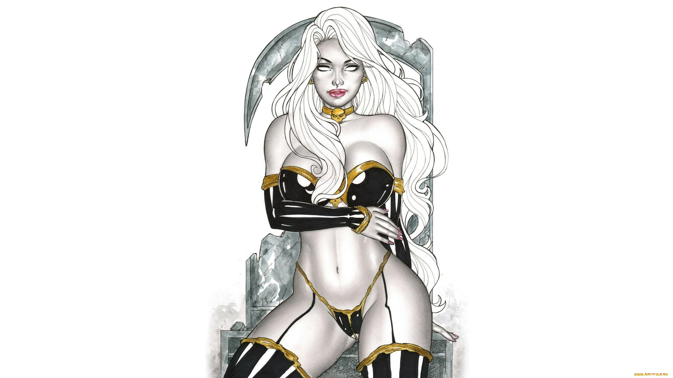 рисованное, elberty, oliveira, девушка, фон, латекс