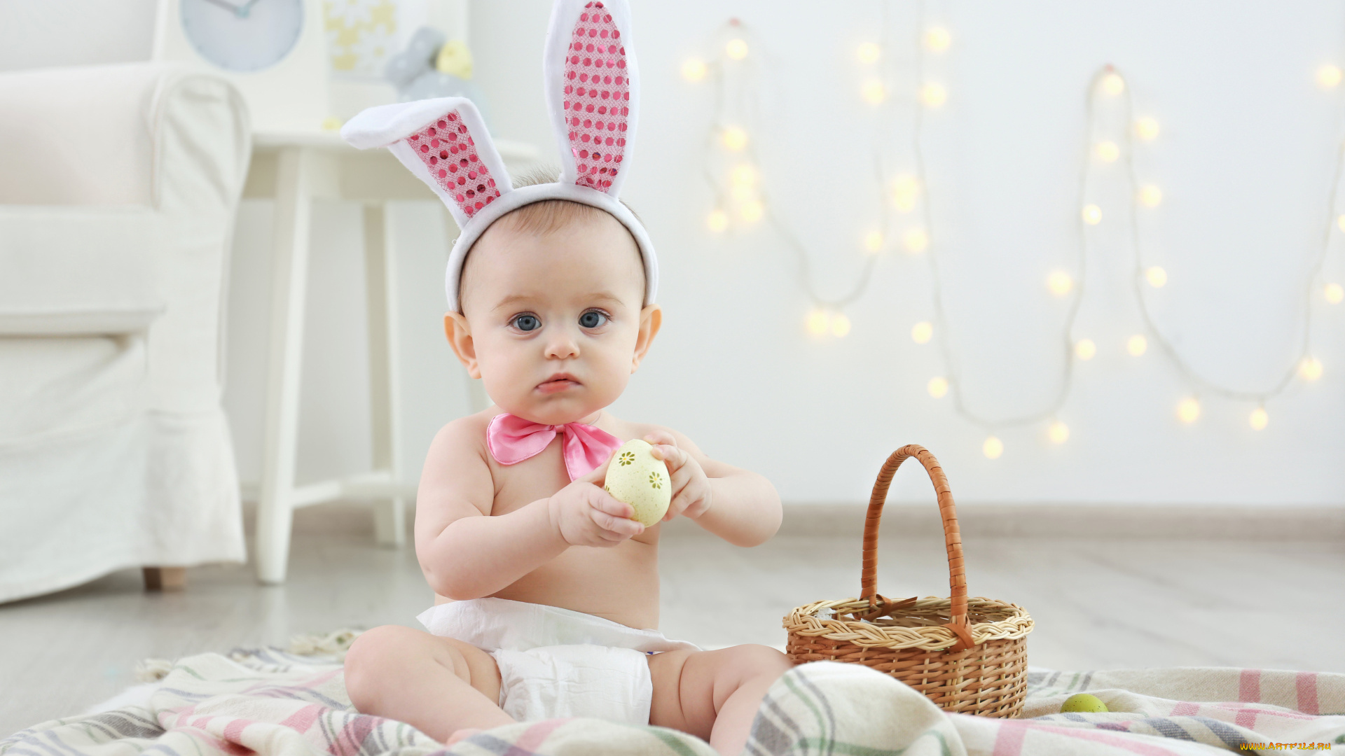разное, дети, ребенок, ушки, яйца, корзина