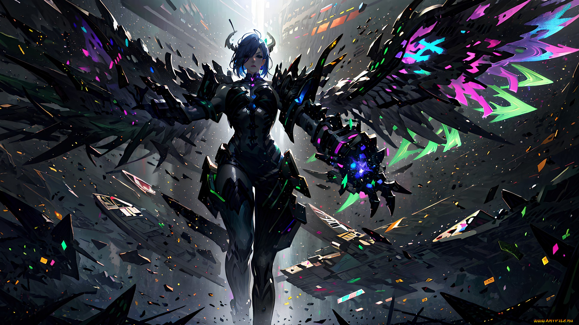 аниме, ангелы, , демоны, нейросети, графика, нейроарт, ai, art, нейронные, сети, рисунки, нейро, искусство