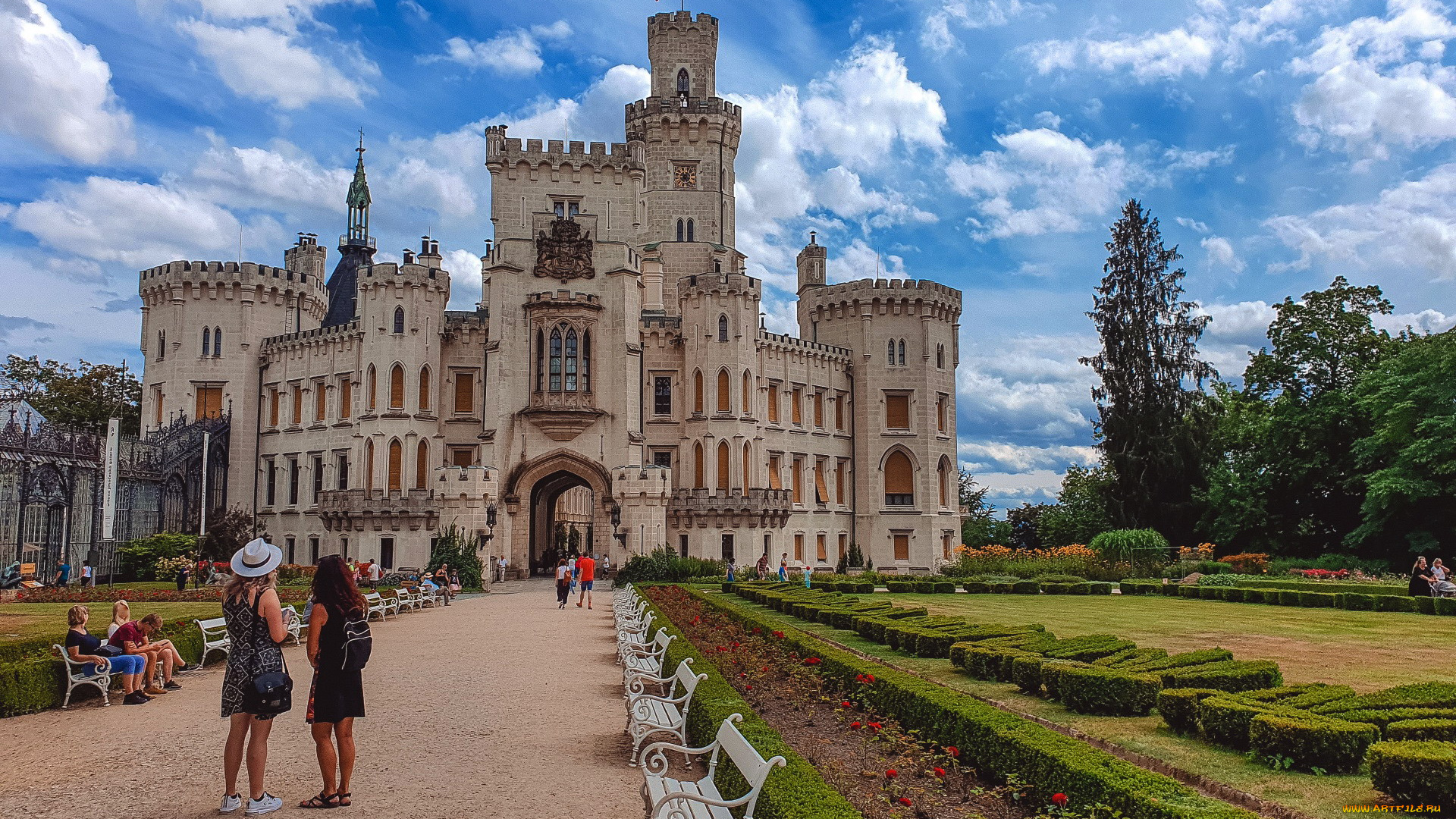 castle, hlubokа, nad, vltavou, города, замки, чехии, castle, hlubokа, nad, vltavou