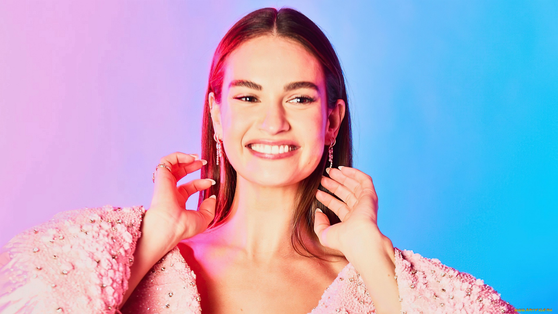 девушки, lily, james, шатенка, лицо