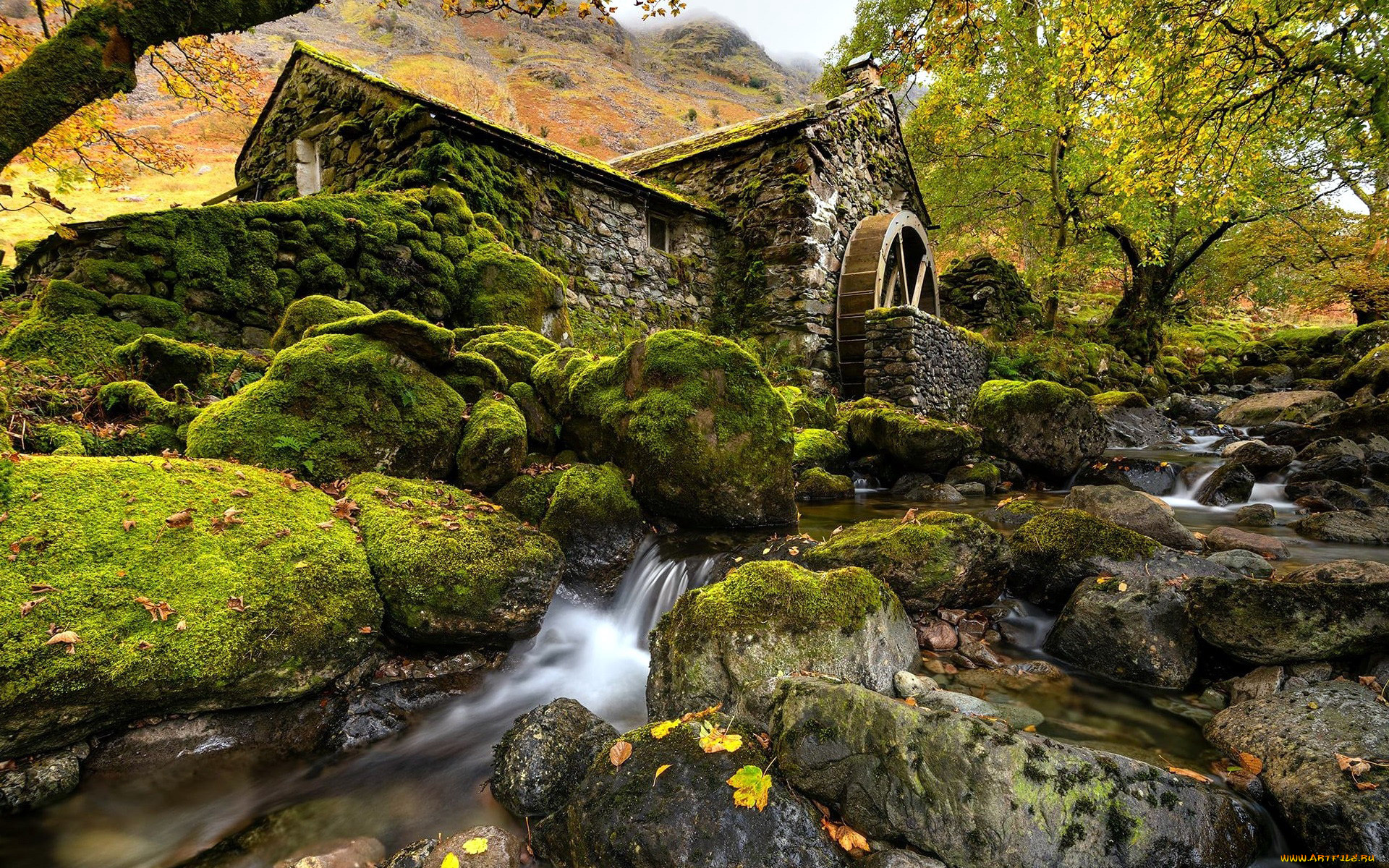 borrowdale, cumberland, england, разное, мельницы