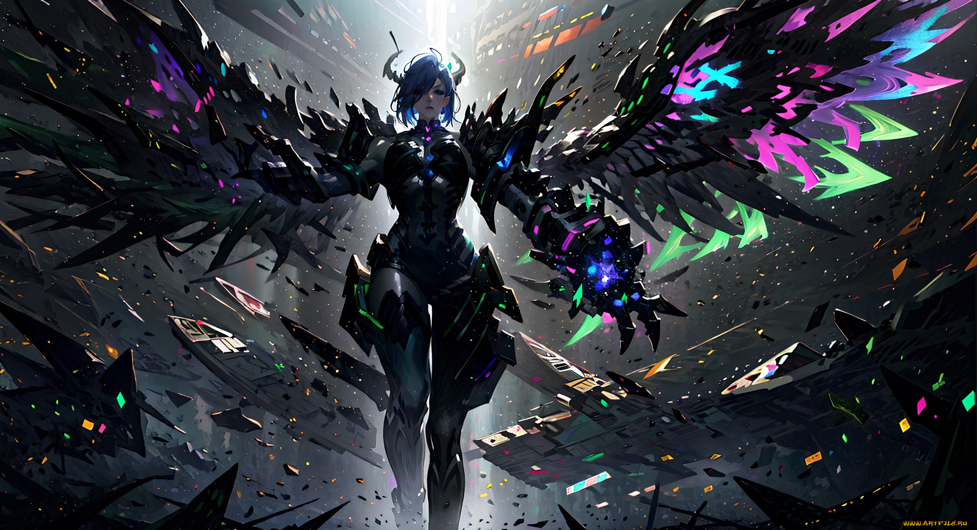 аниме, ангелы, , демоны, нейросети, графика, нейроарт, ai, art, нейронные, сети, рисунки, нейро, искусство