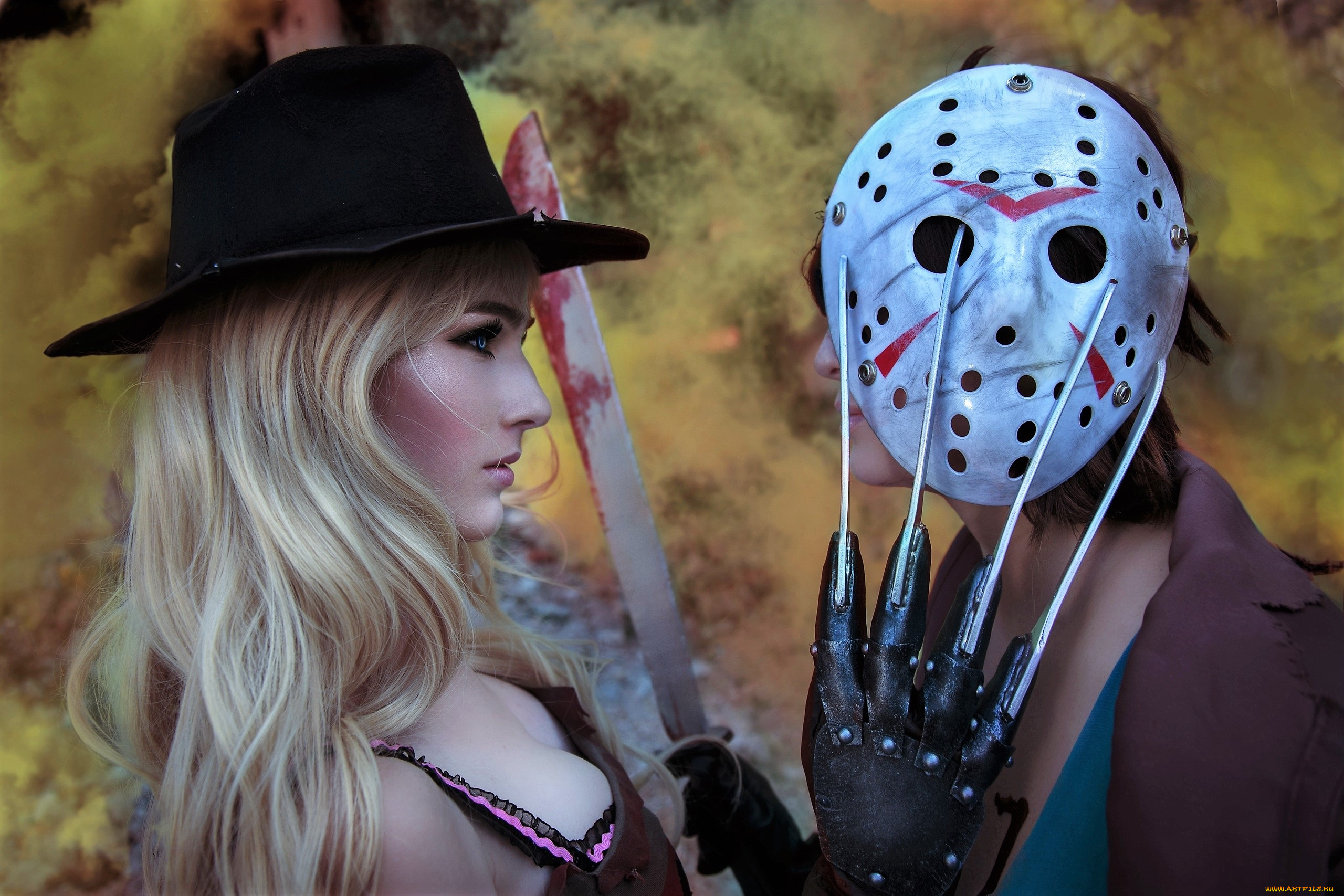 девушки, -, креатив, , косплей, образы, костюмы, джейсон, фредди, крюгер, светлана, темирова, валерия, медведева