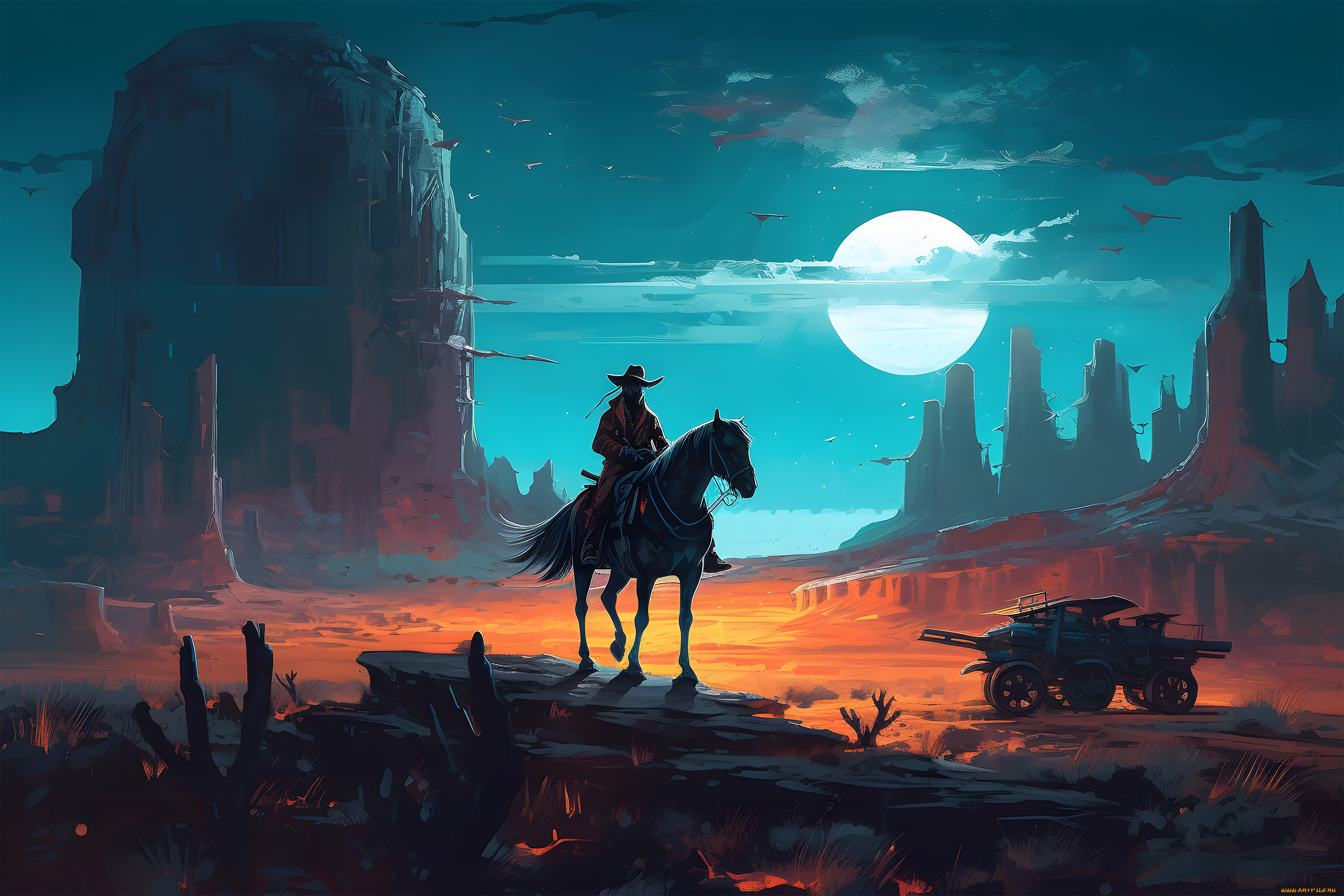 фэнтези, нежить, всадник